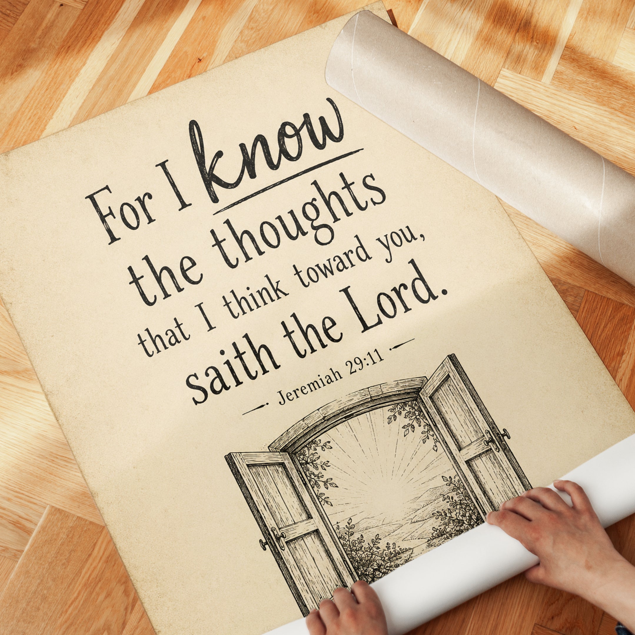 Inspirational Bible Verse Print - detail