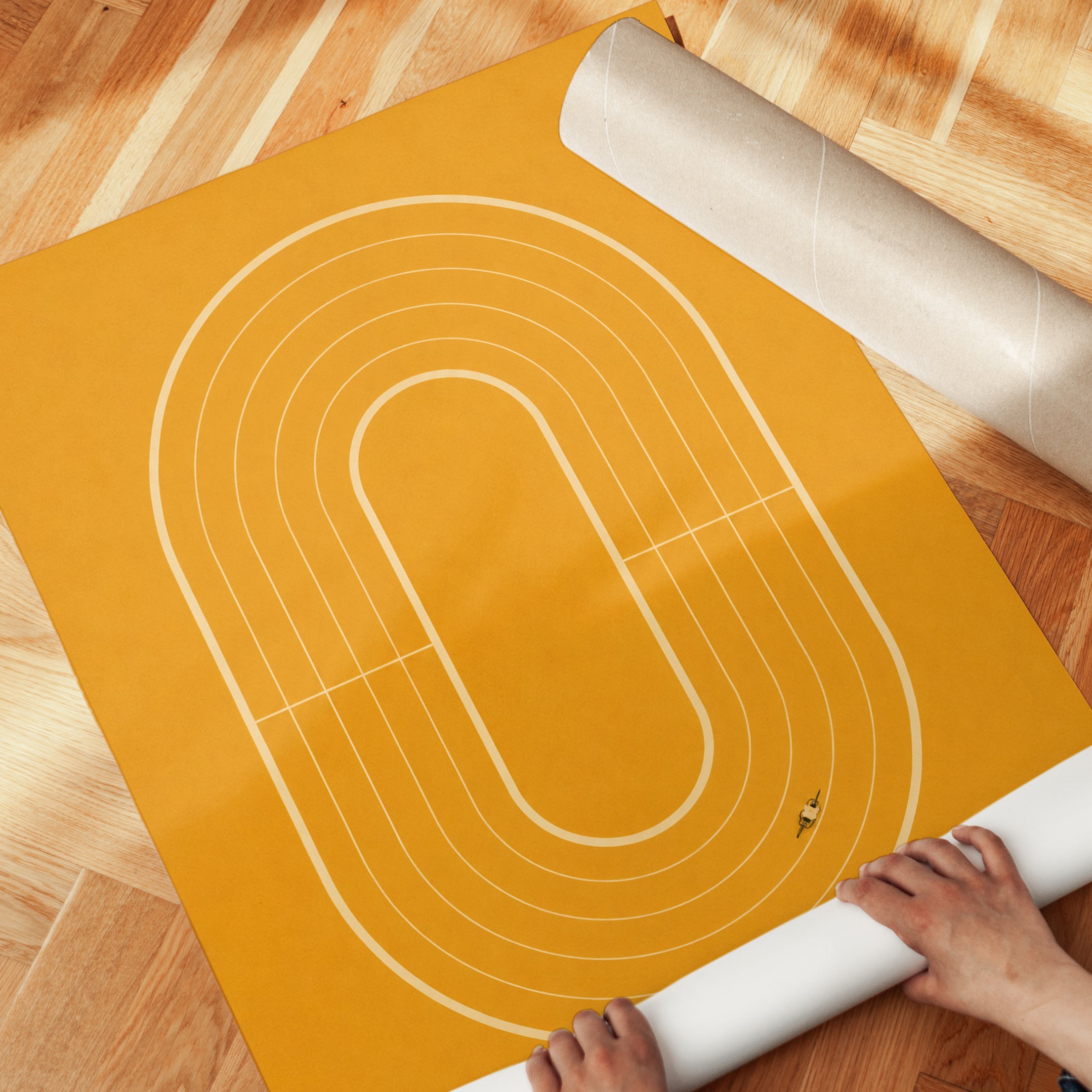 Minimalist Geometric Cycling Wall Art - detail