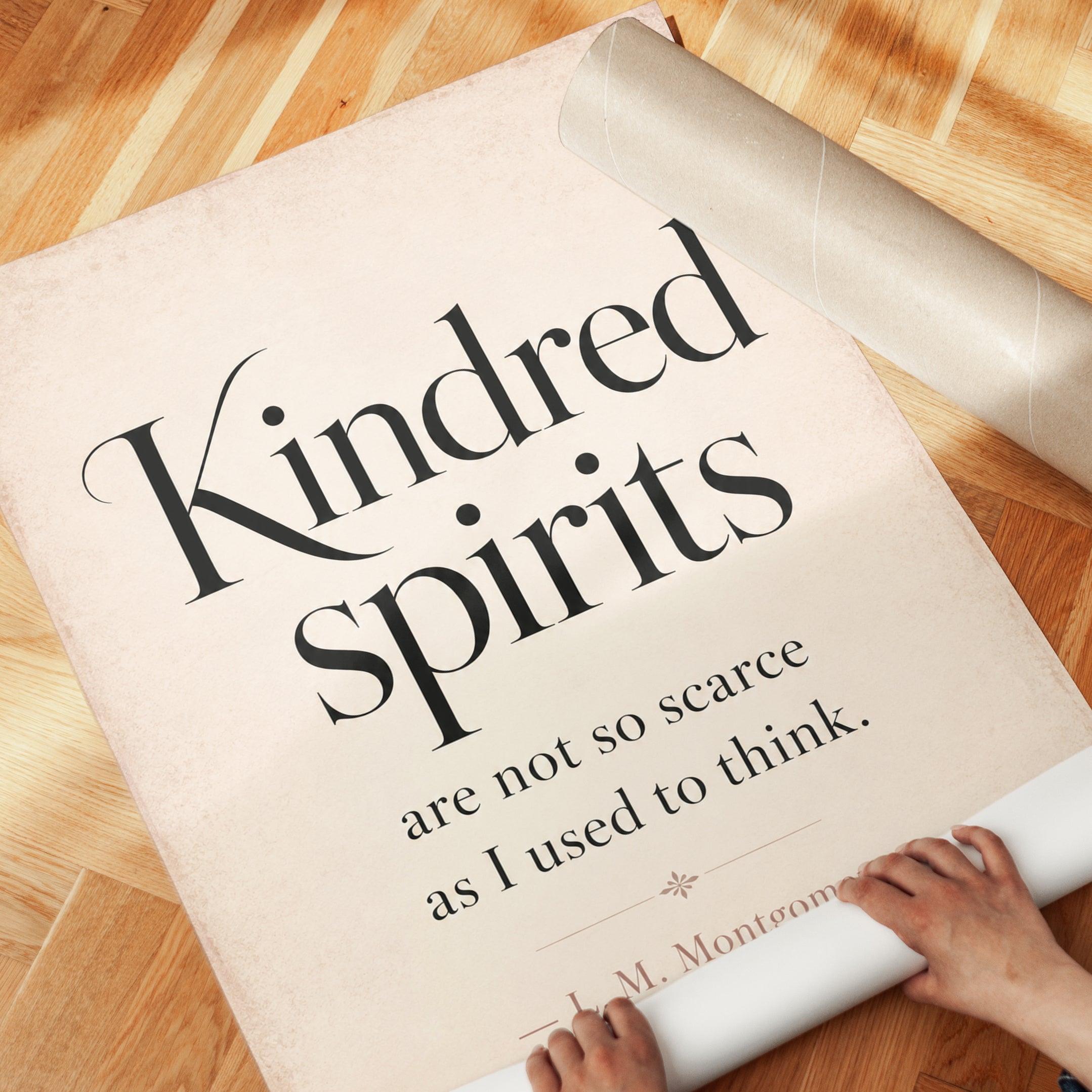 Kindred Spirits Quote – Literary Wall Art - detail