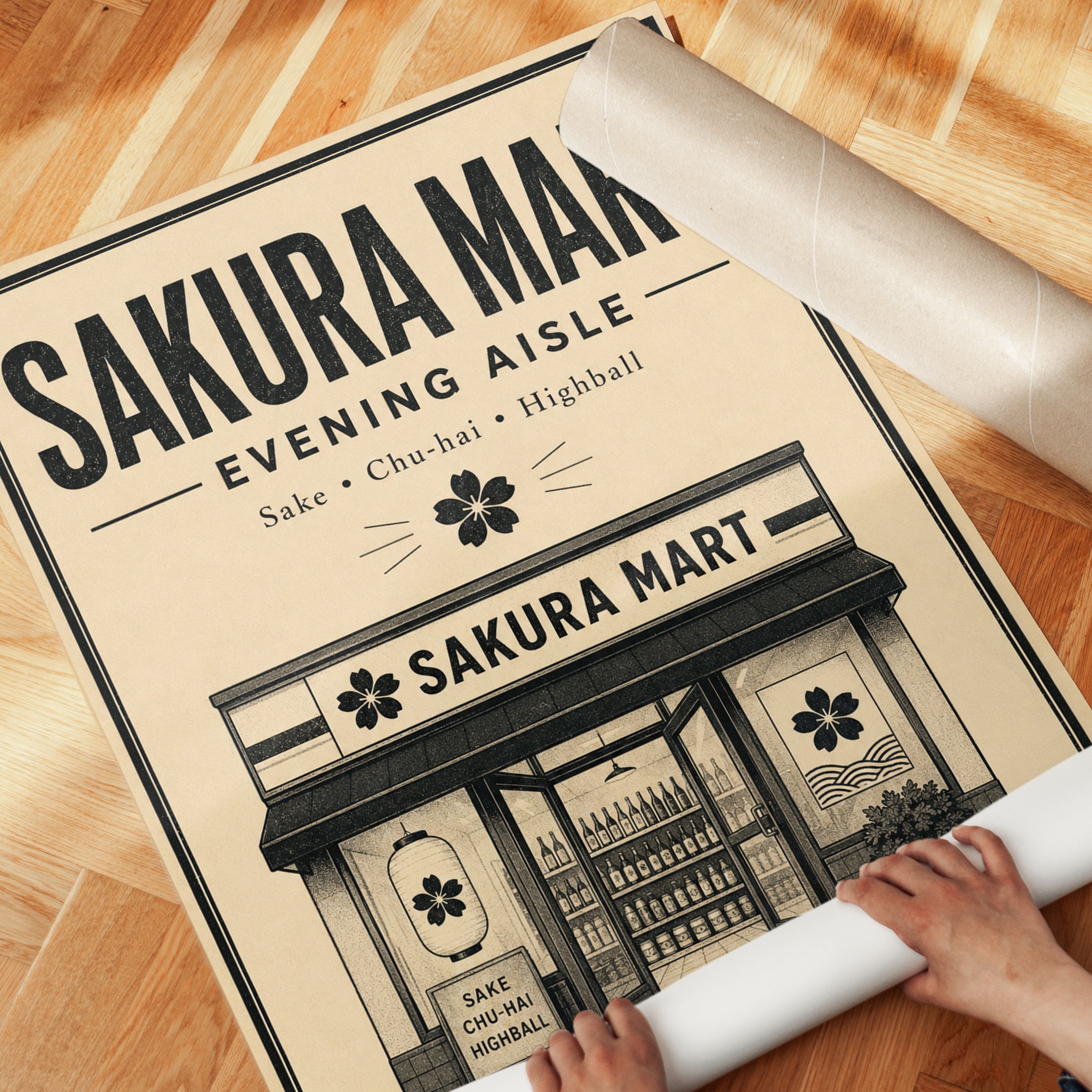 Vintage Japanese Convenience Store Print - detail