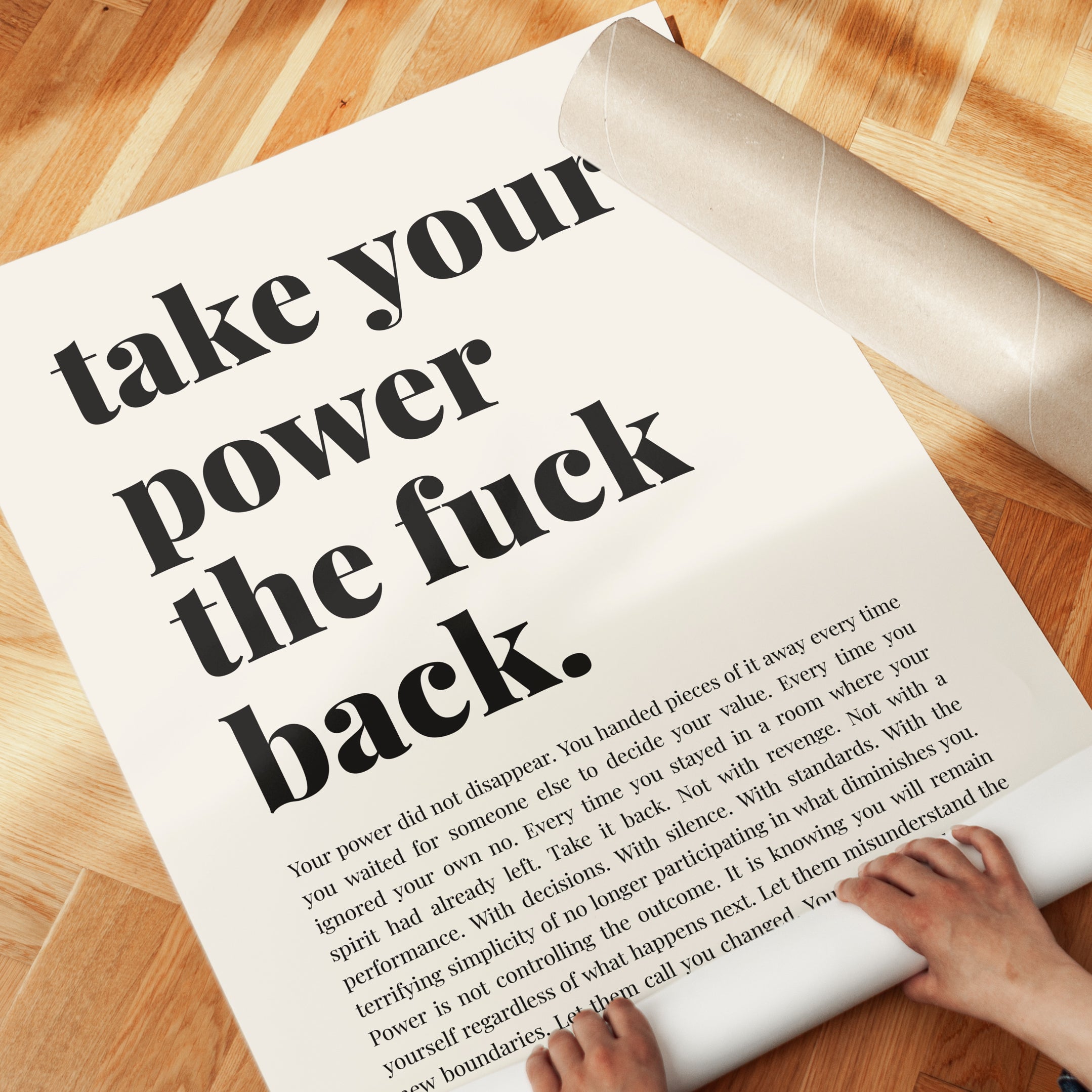 Empowerment Quote Print - detail