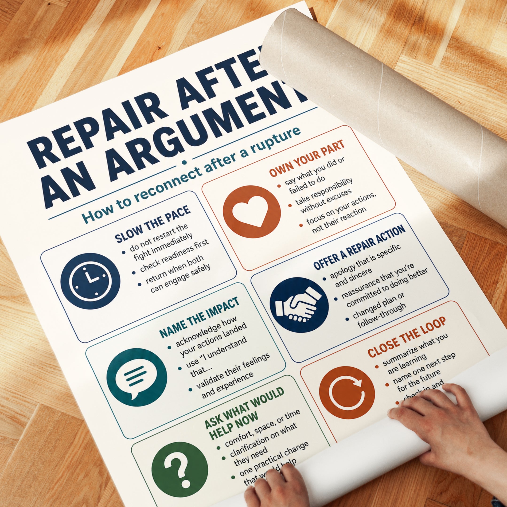 Repair After An Argument Infographic Poster: Relationship Guide - detail