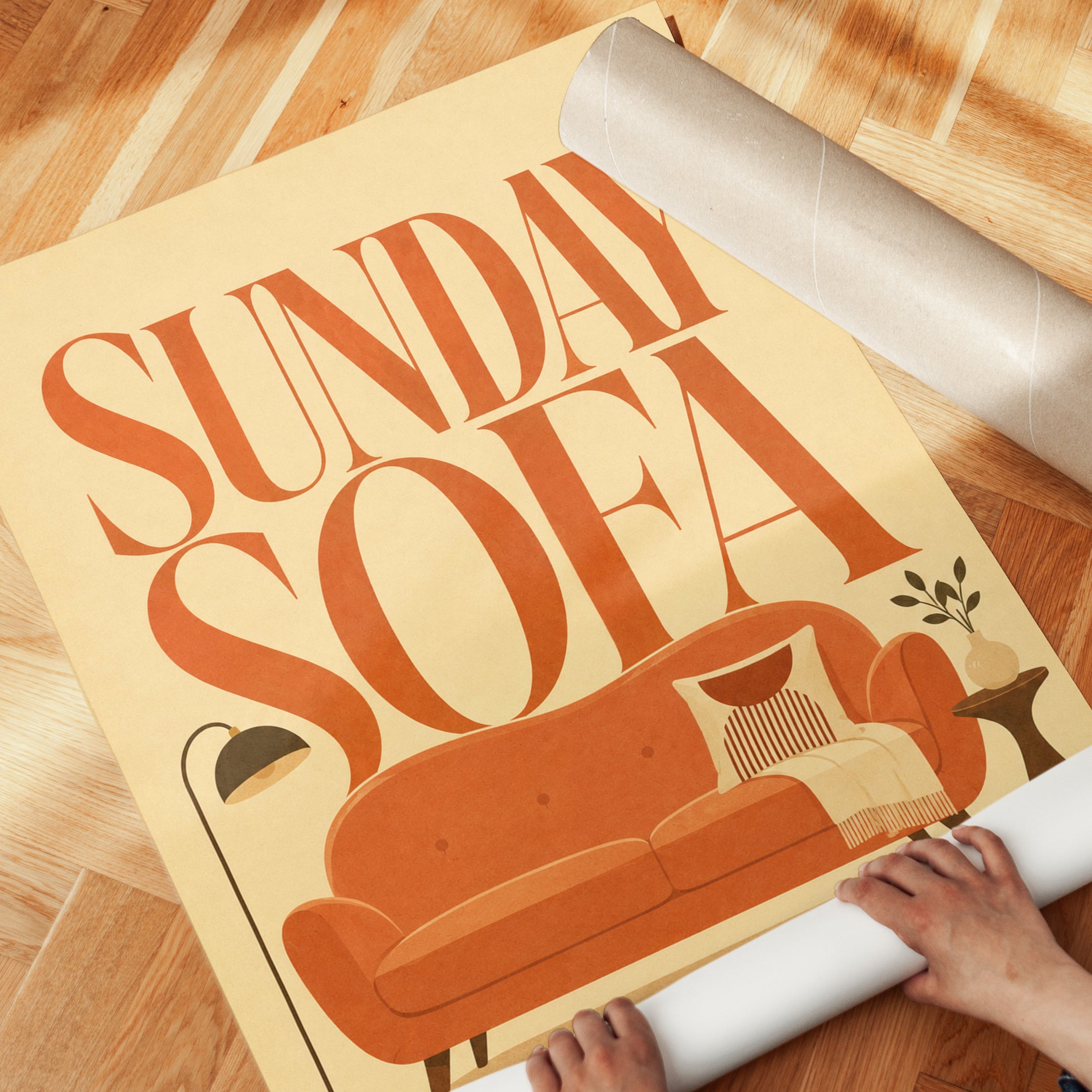 Sunday Sofa Wall Art: Mid-Century Modern - detail