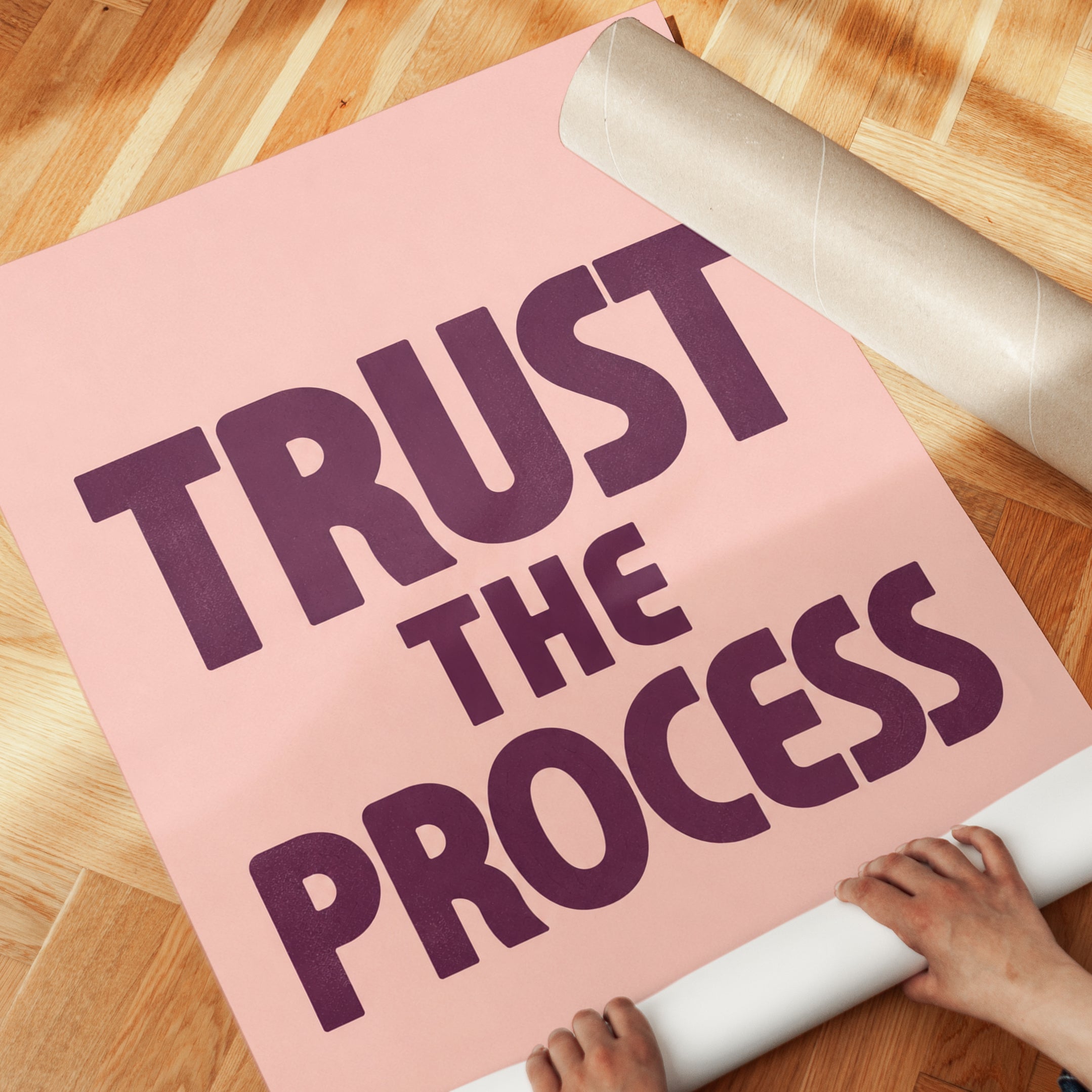 Motivational Wall Art Print: Trust The Process - detail