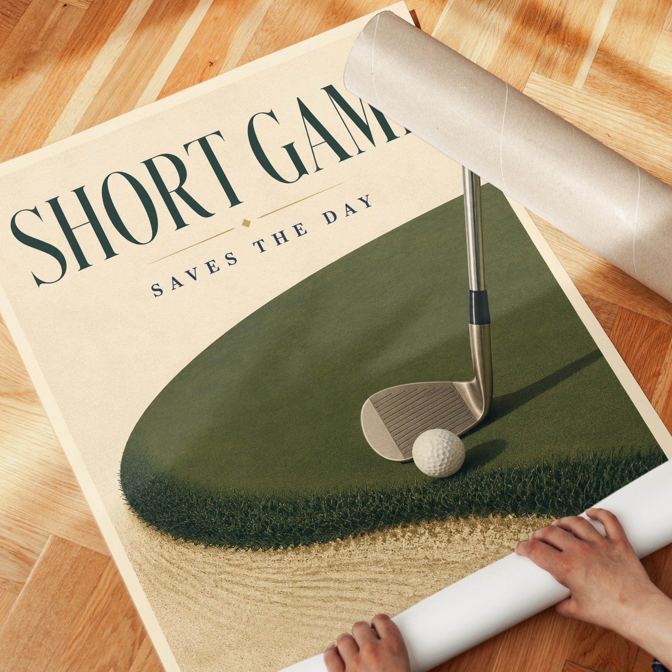 Vintage Golf Print – Mid-Century Sports Poster - detail