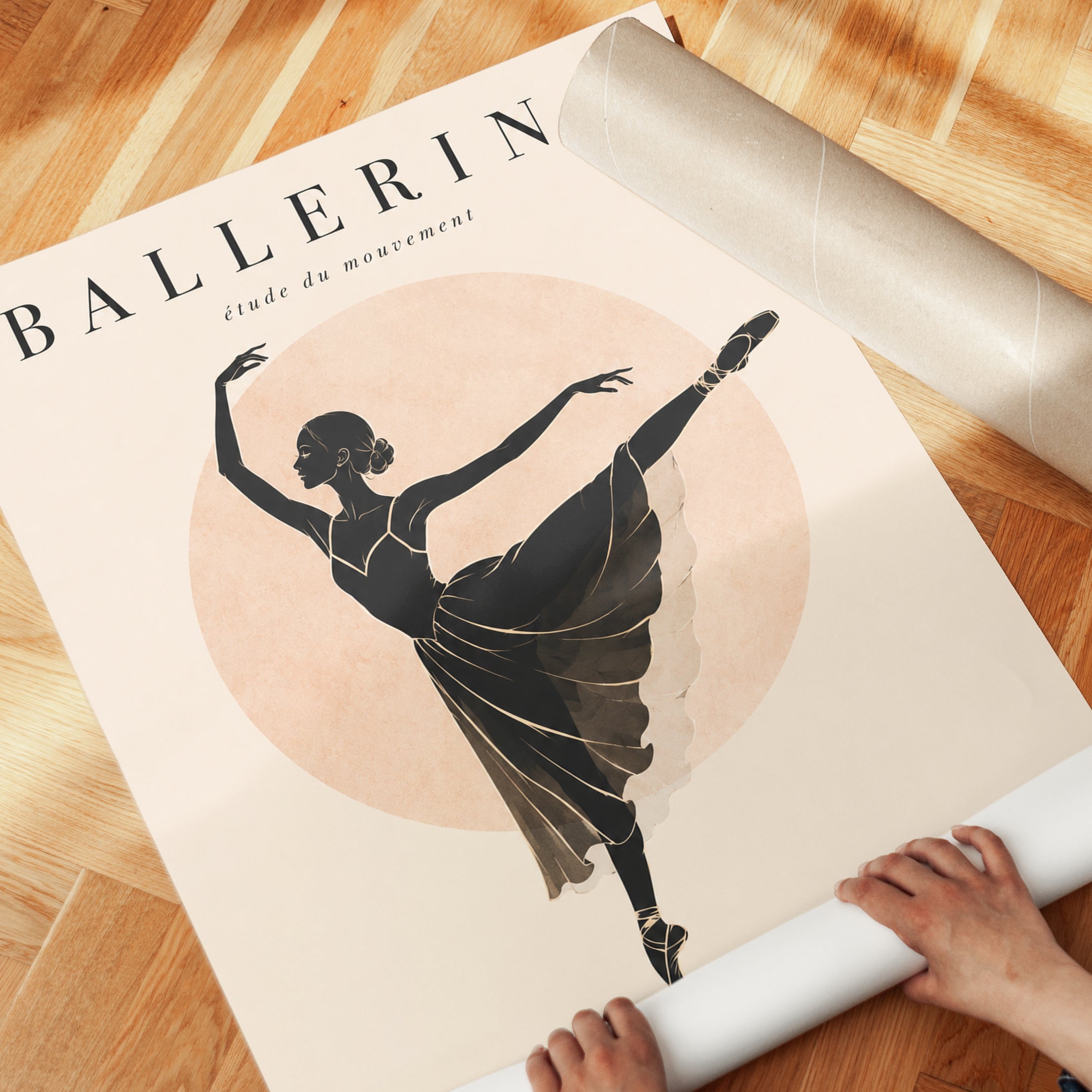 Ballerina Wall Art – Vintage Dance Poster - detail