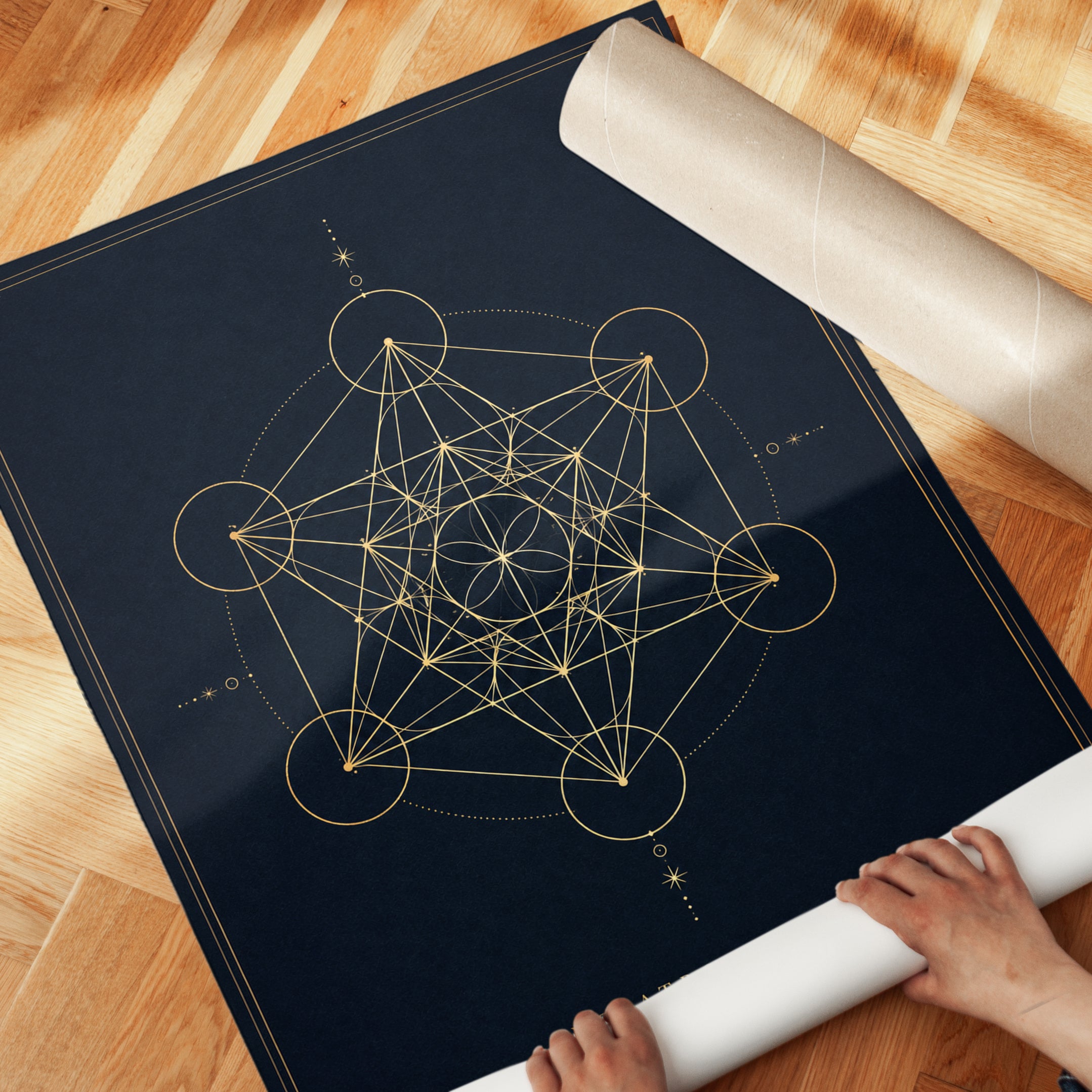 Metatron's Cube Art Print - detail