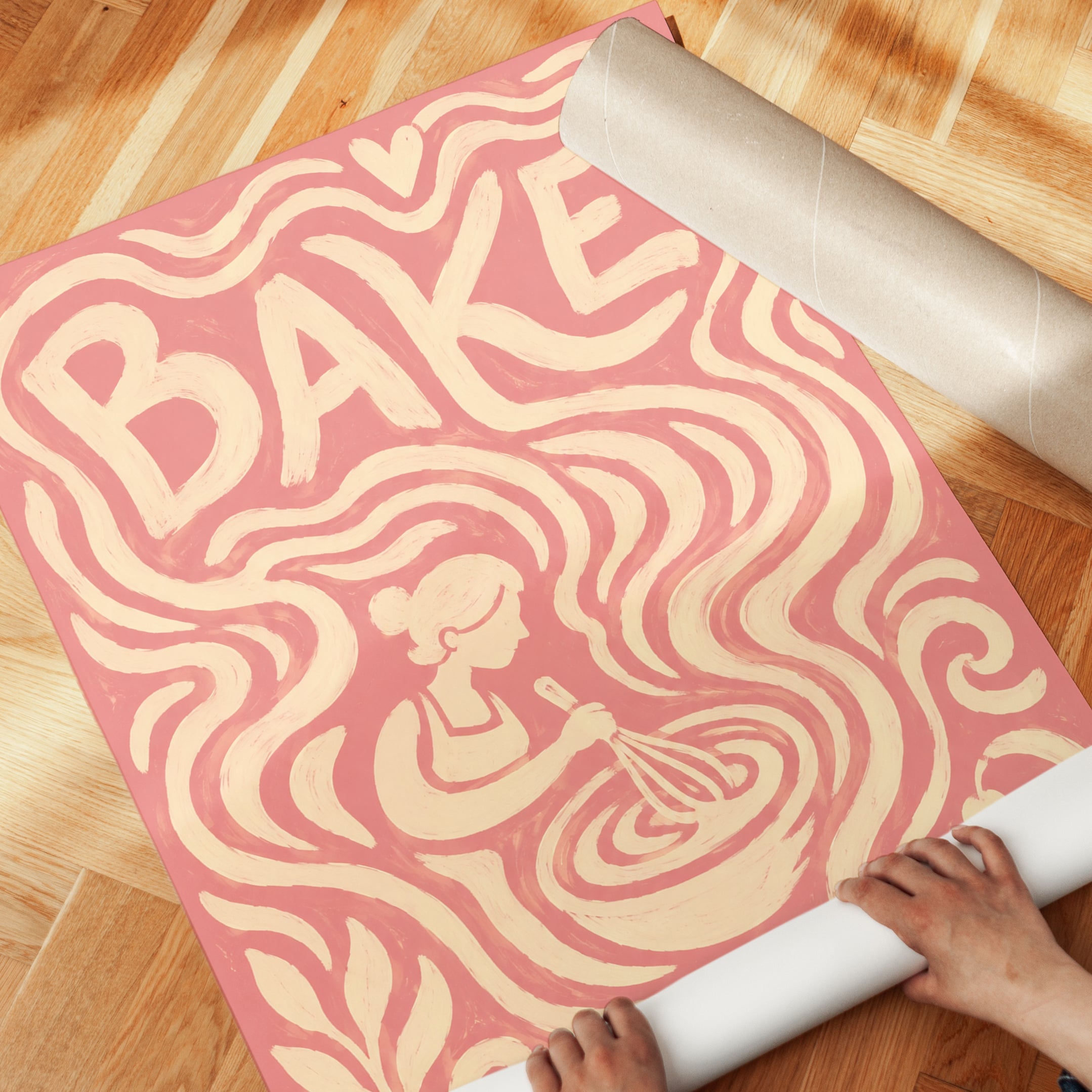 Baking Wall Art – Kitchen Typography Print - detail