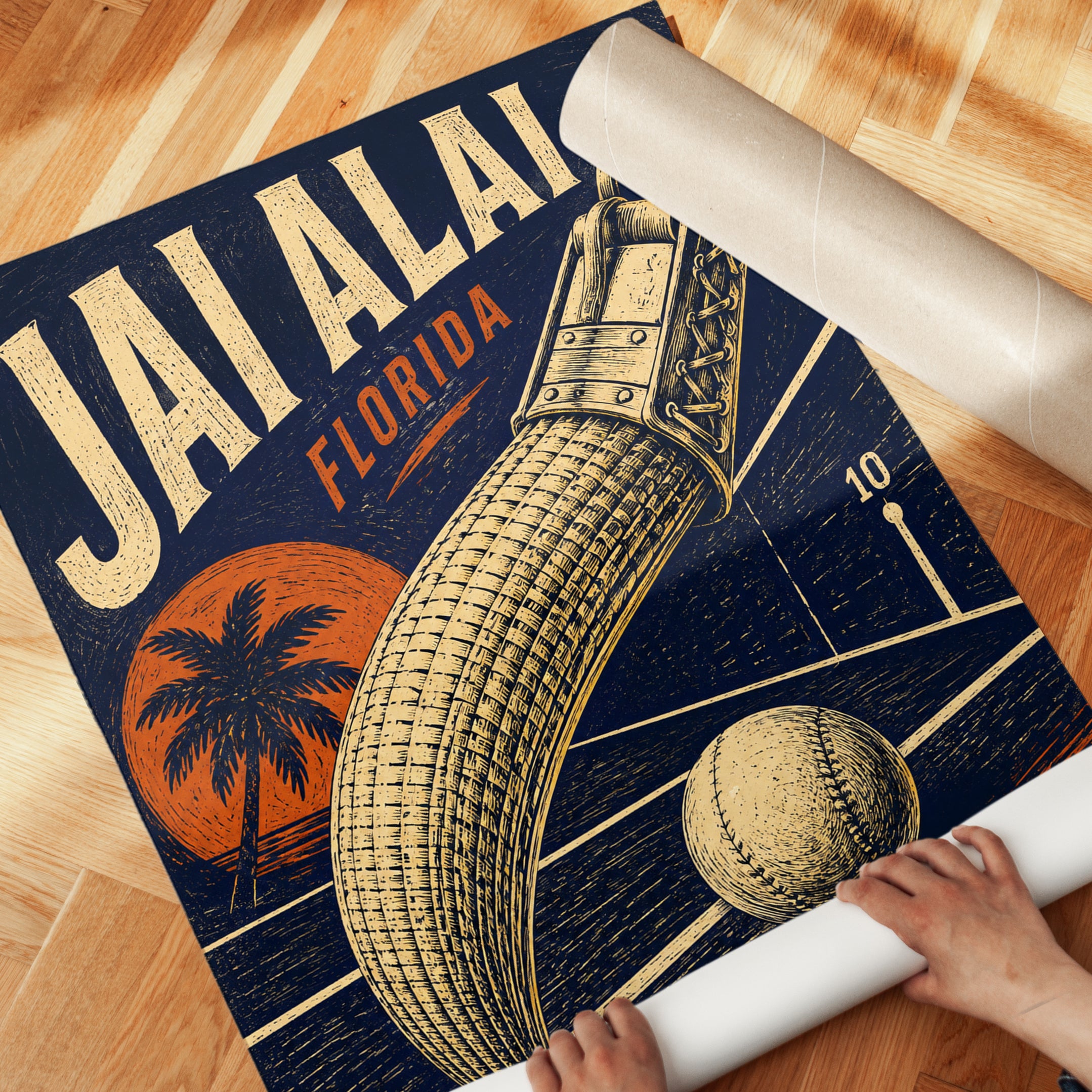 Jai Alai Poster – Florida Sports Print - detail