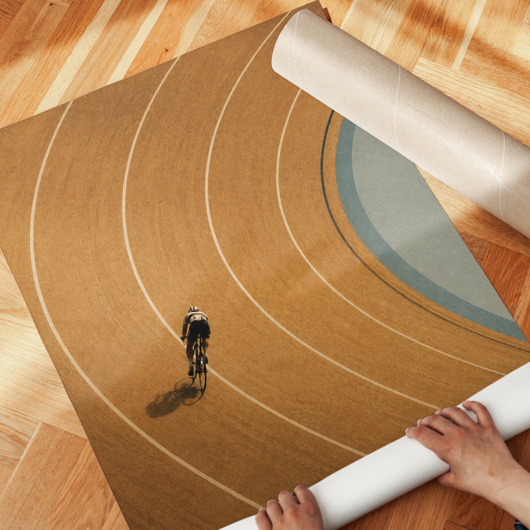Cycling Wall Art – Minimalist Sports Print - detail