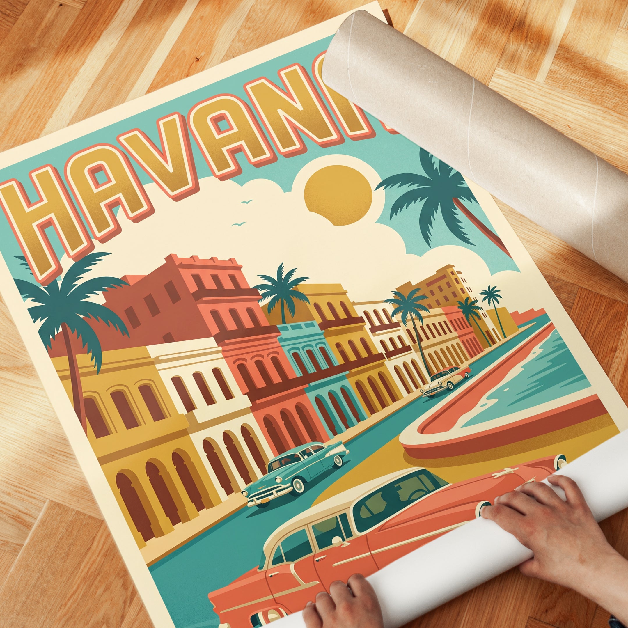 Retro Havana Wall Art - detail