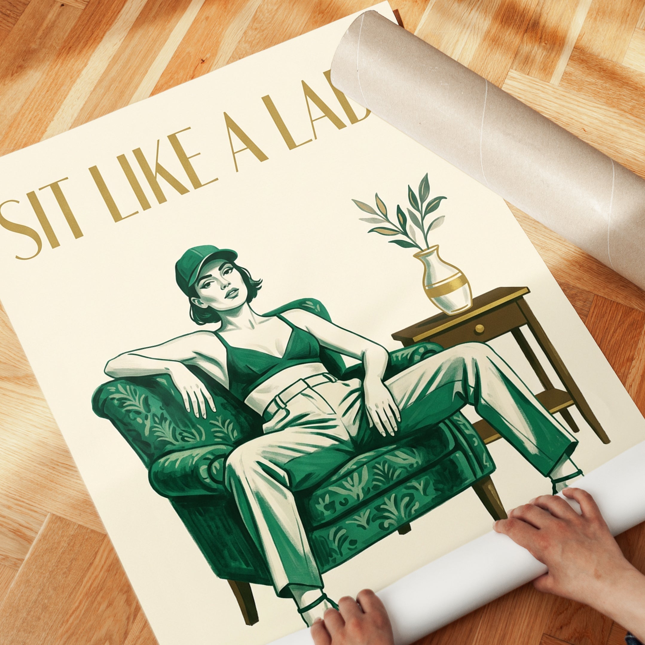 Vintage Art Deco Print - detail