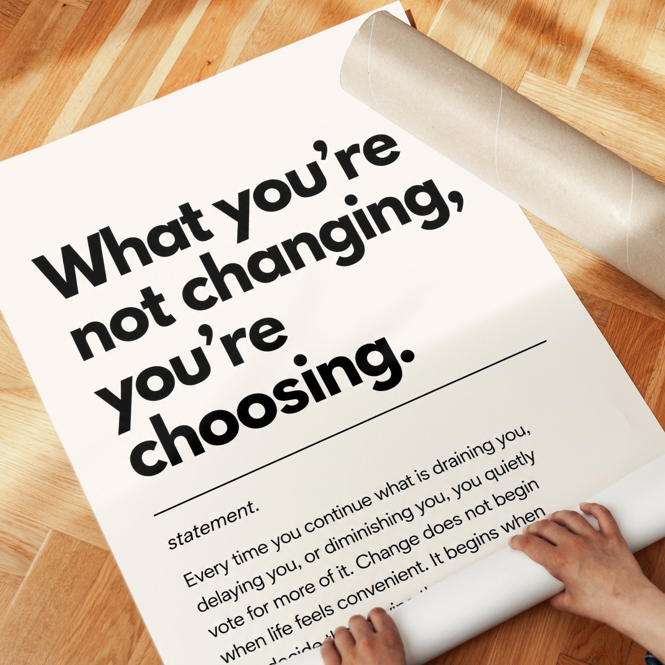 Motivational Quote Wall Art - detail