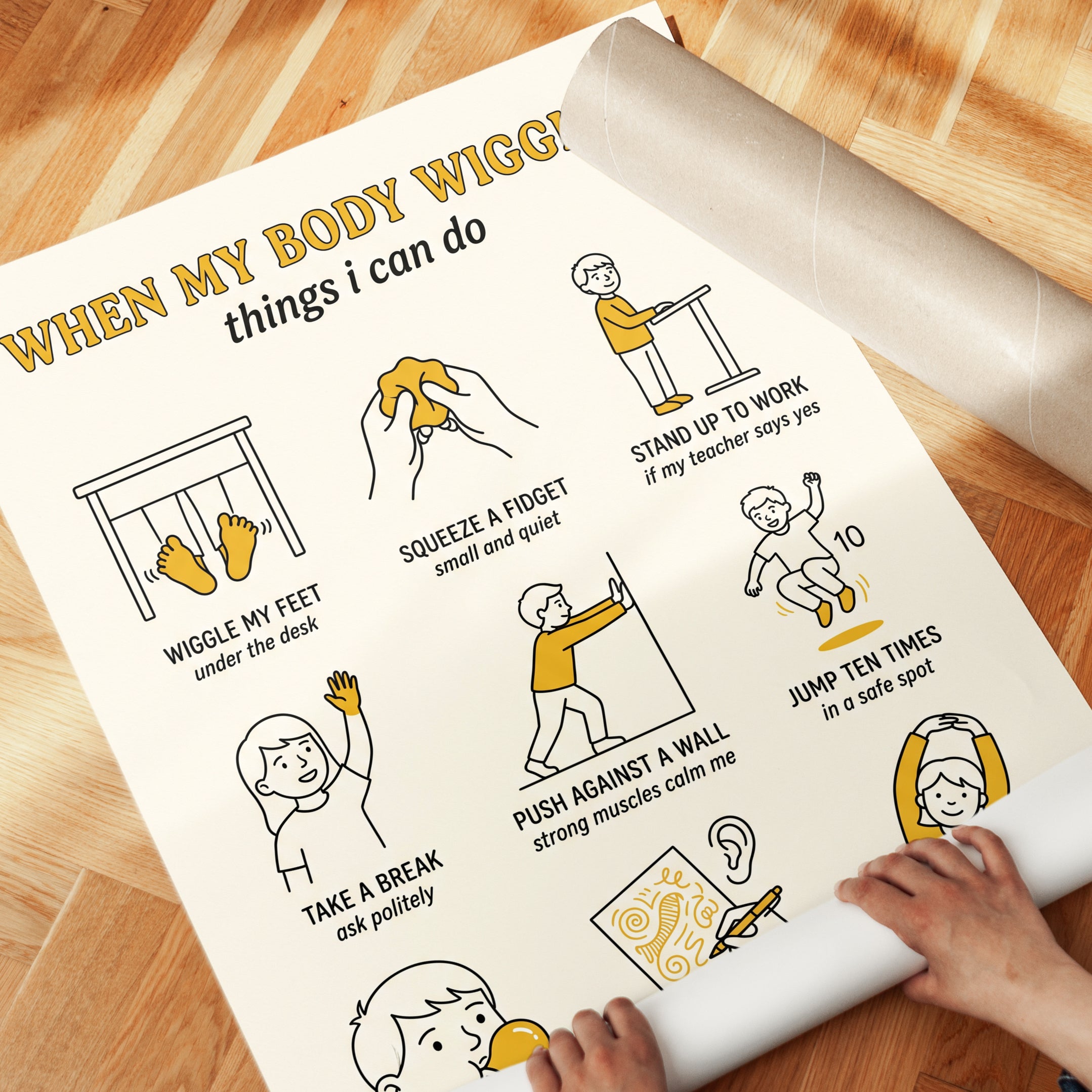 Classroom Poster: Sensory Regulation - detail
