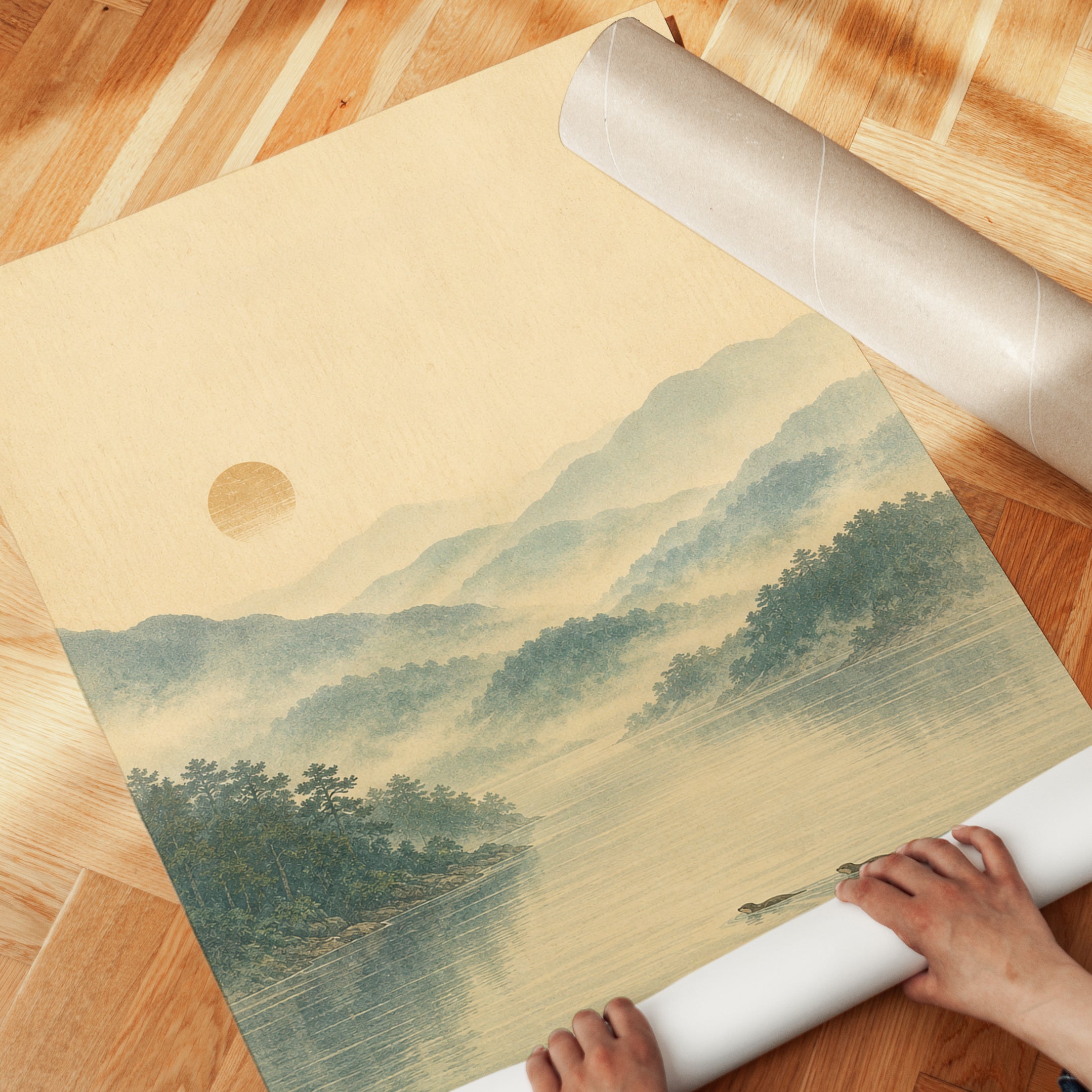 Japanese Landscape Wall Art - detail