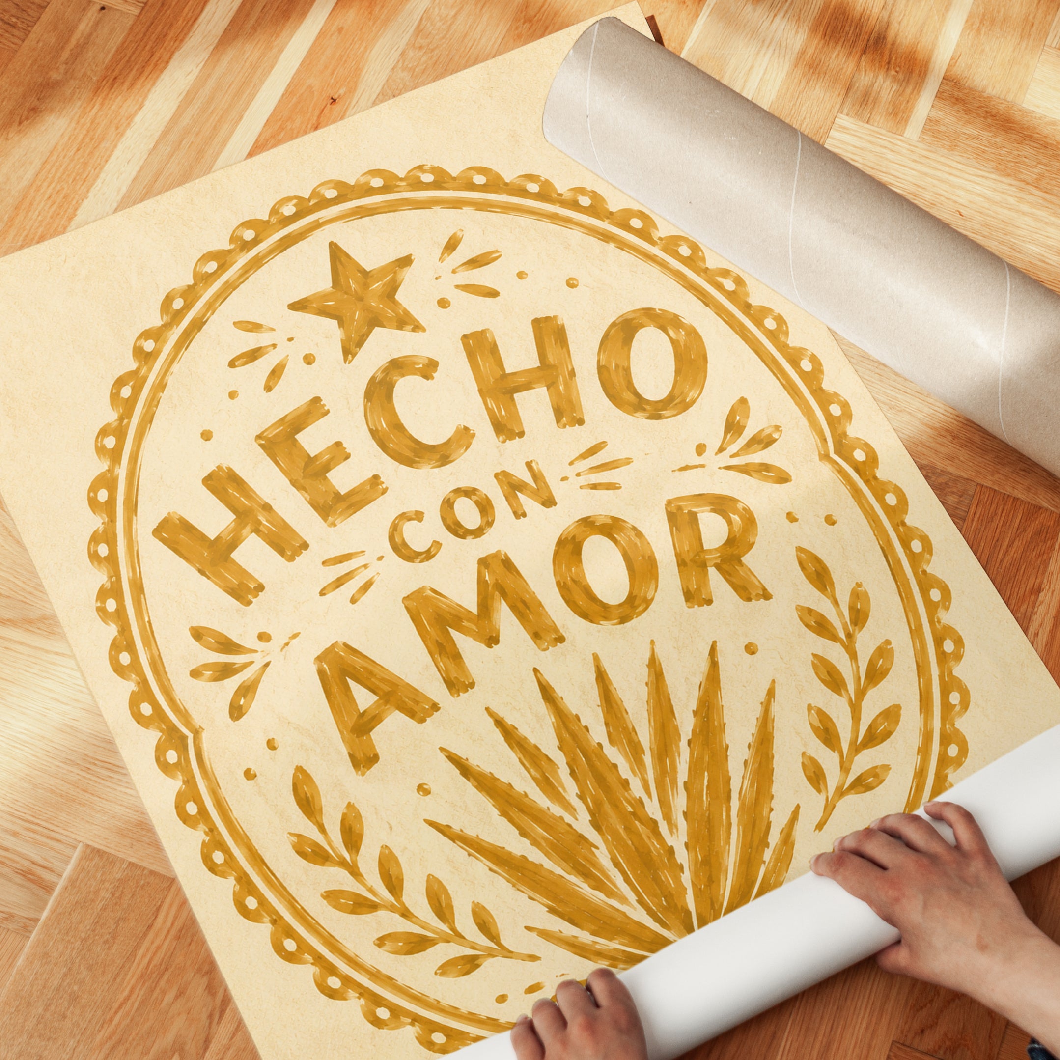 Hecho Con Amor Print – Spanish Wall Art - detail