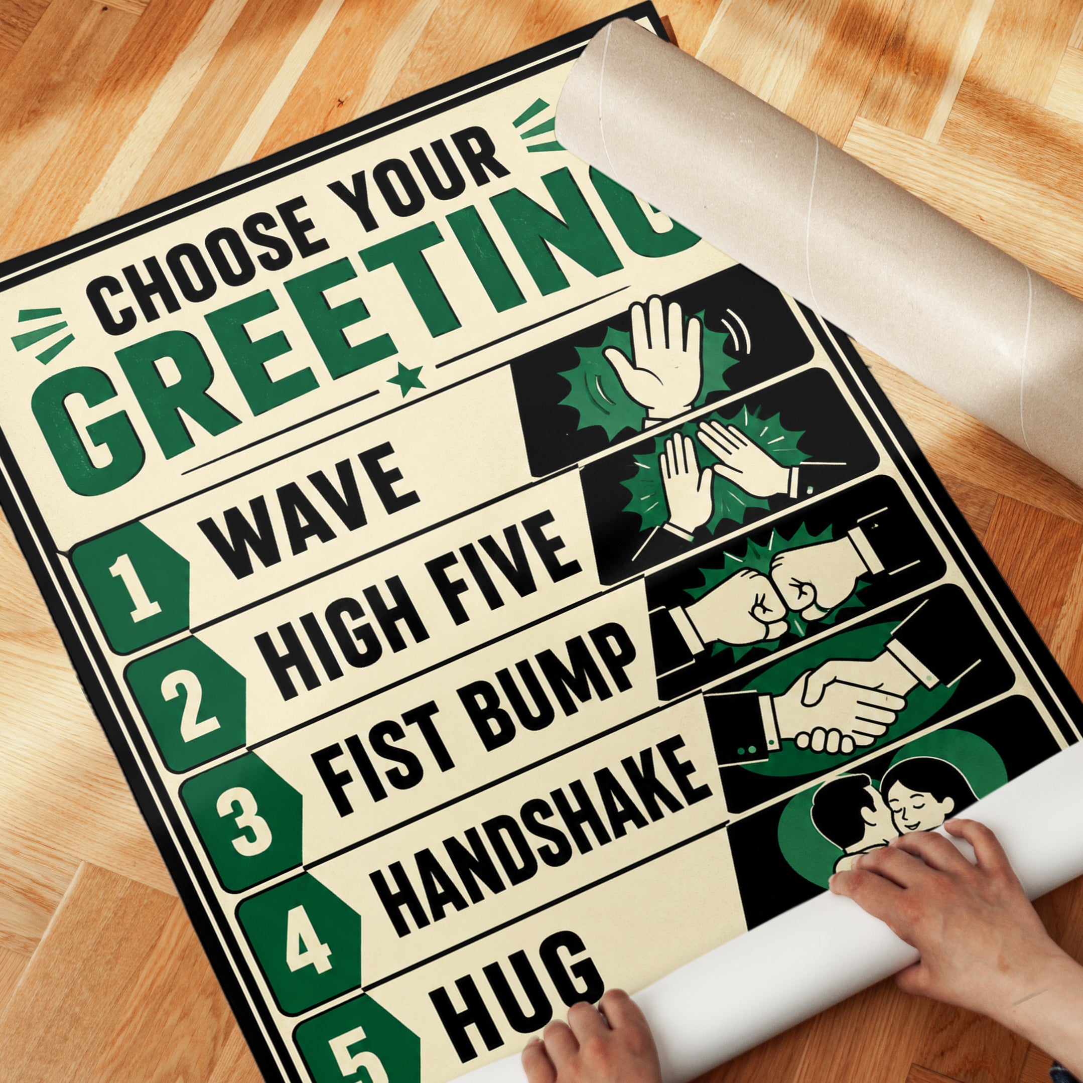 Vintage Greeting Poster - detail