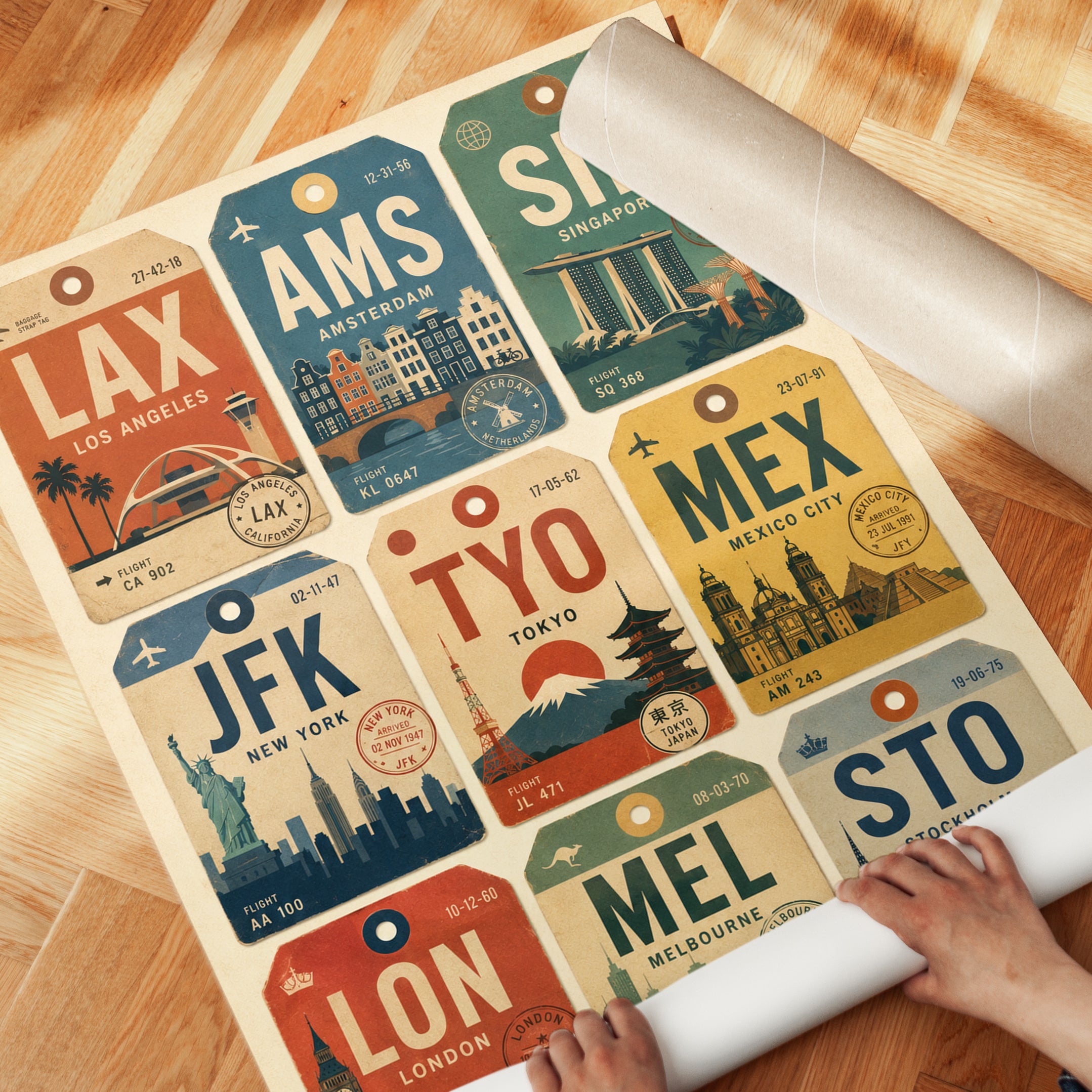Travel Poster Wall Art - detail