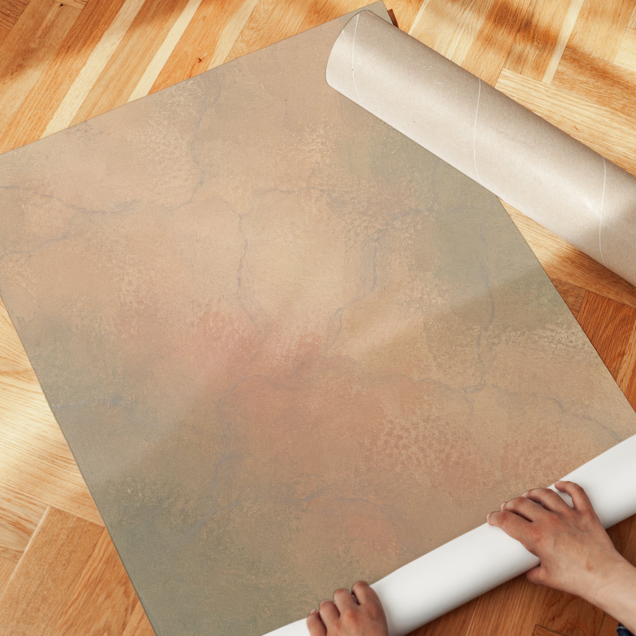 Neutral Abstract Wall Art – Soft Minimalist Print - detail