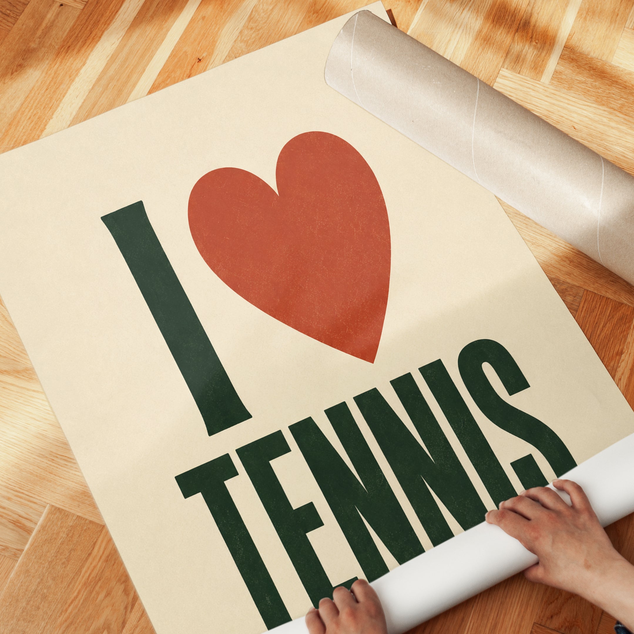 Tennis Wall Art – Vintage Sports Poster - detail