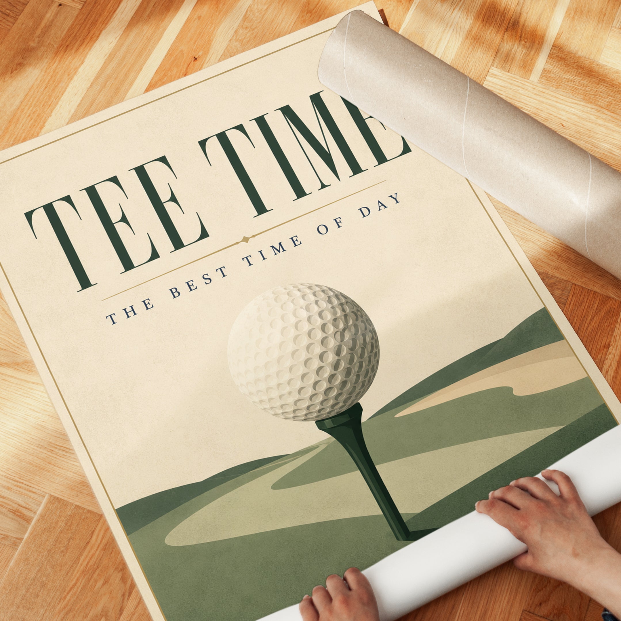 Golf Wall Art – Tee Time Print - detail