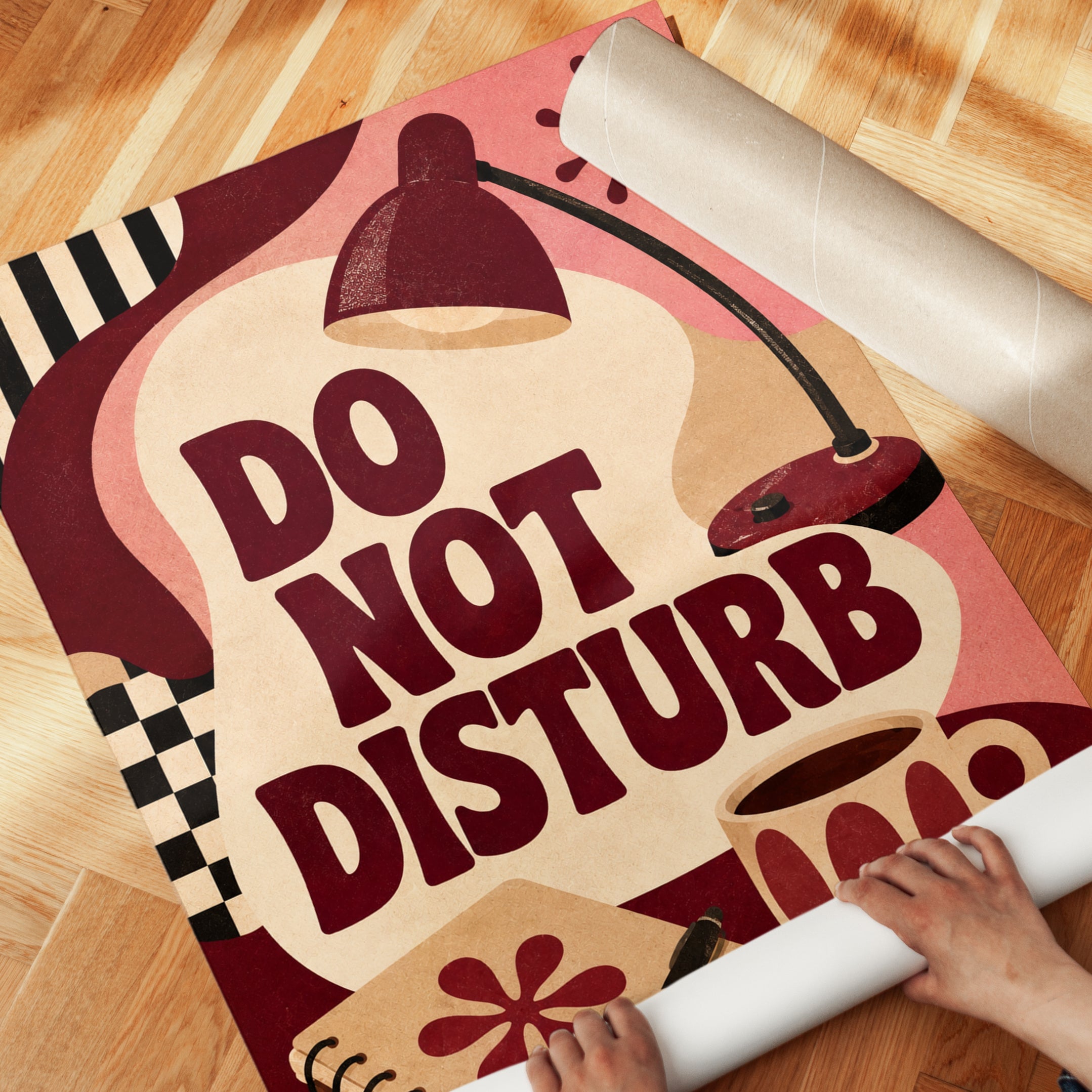 Mid-Century Wall Art: Do Not Disturb – Desk Lamp - detail
