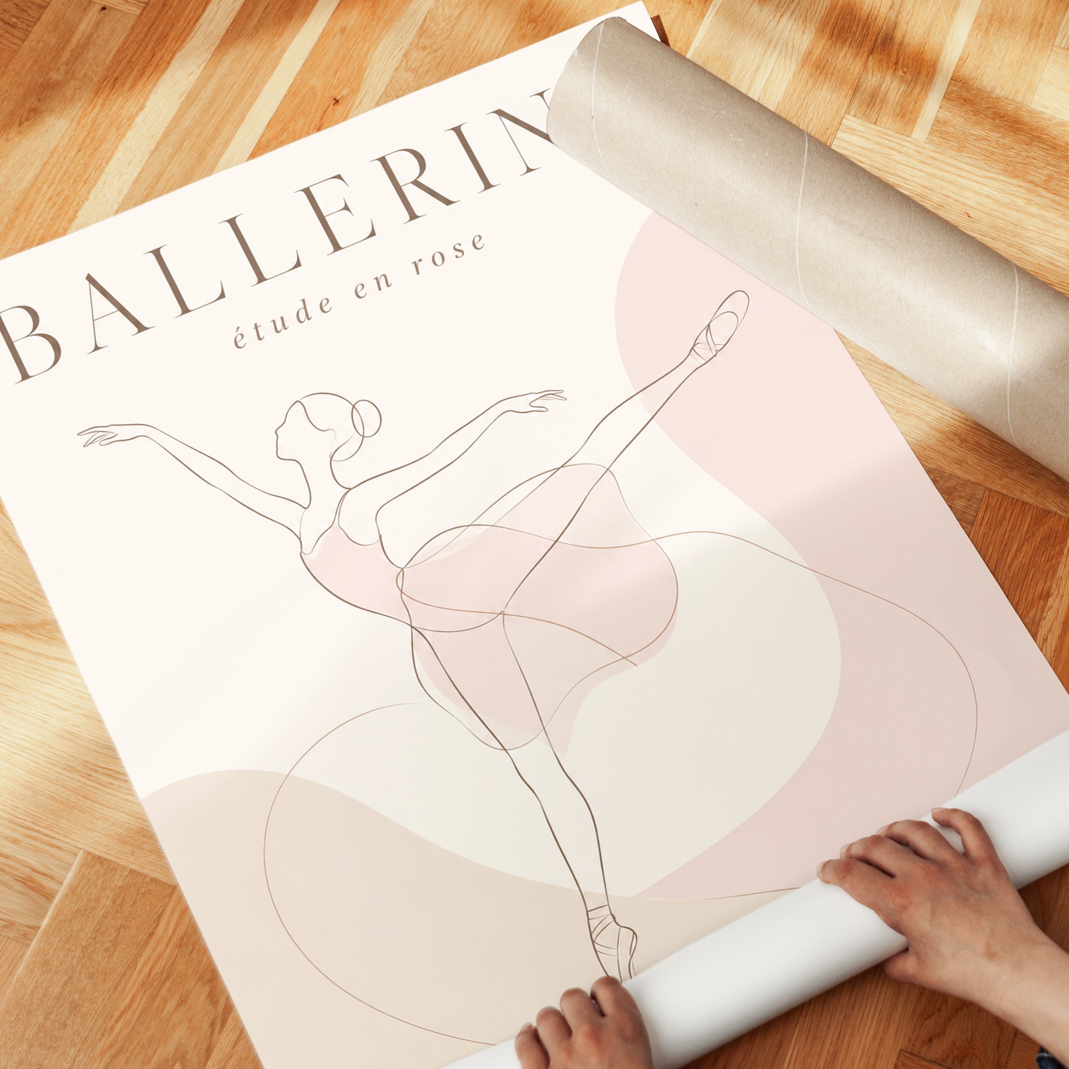 Ballerina Wall Art – Ballet Dancer Print - detail