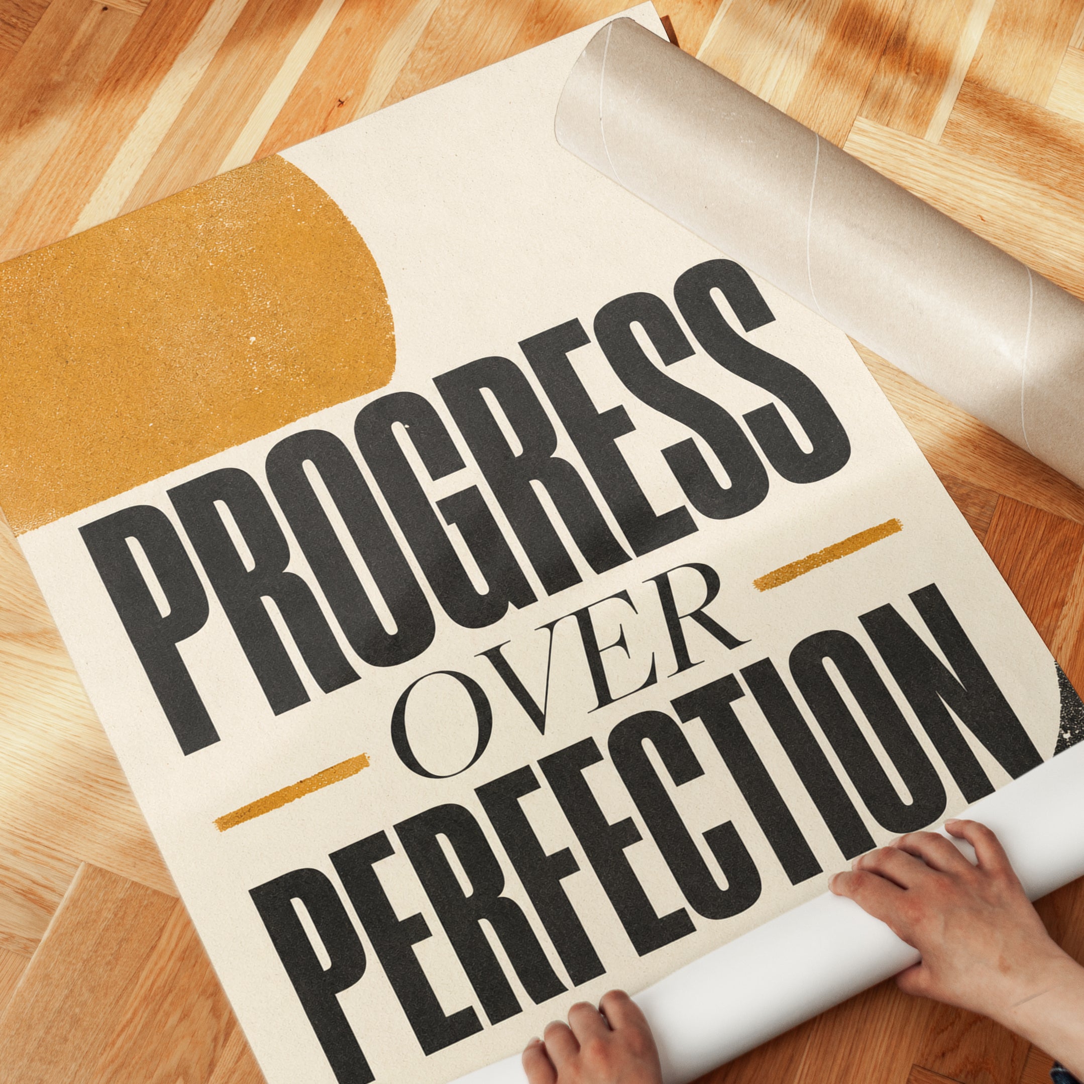 Progress Over Perfection Print - detail