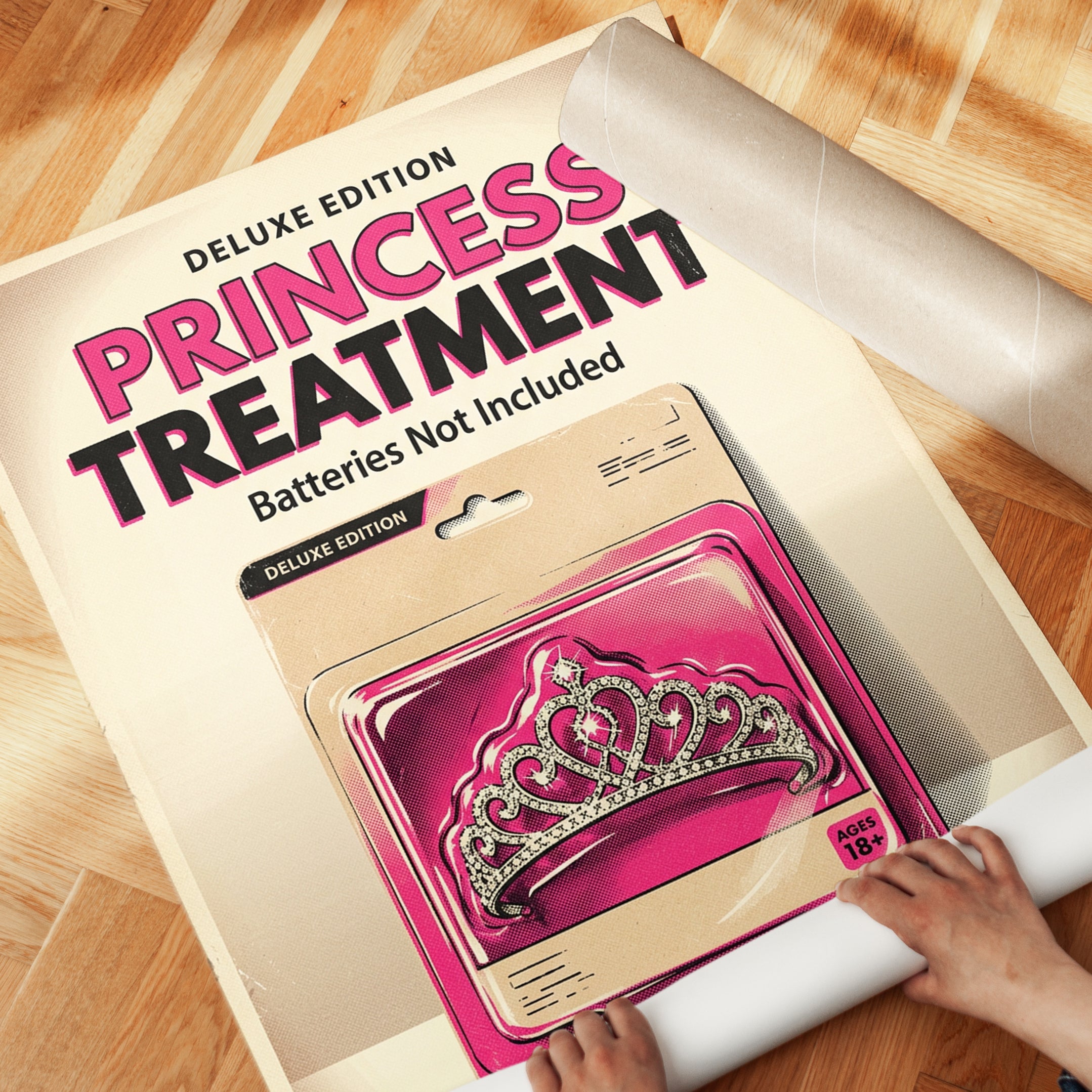Princess Treatment Poster: Retro Toy Package Pop Art - detail