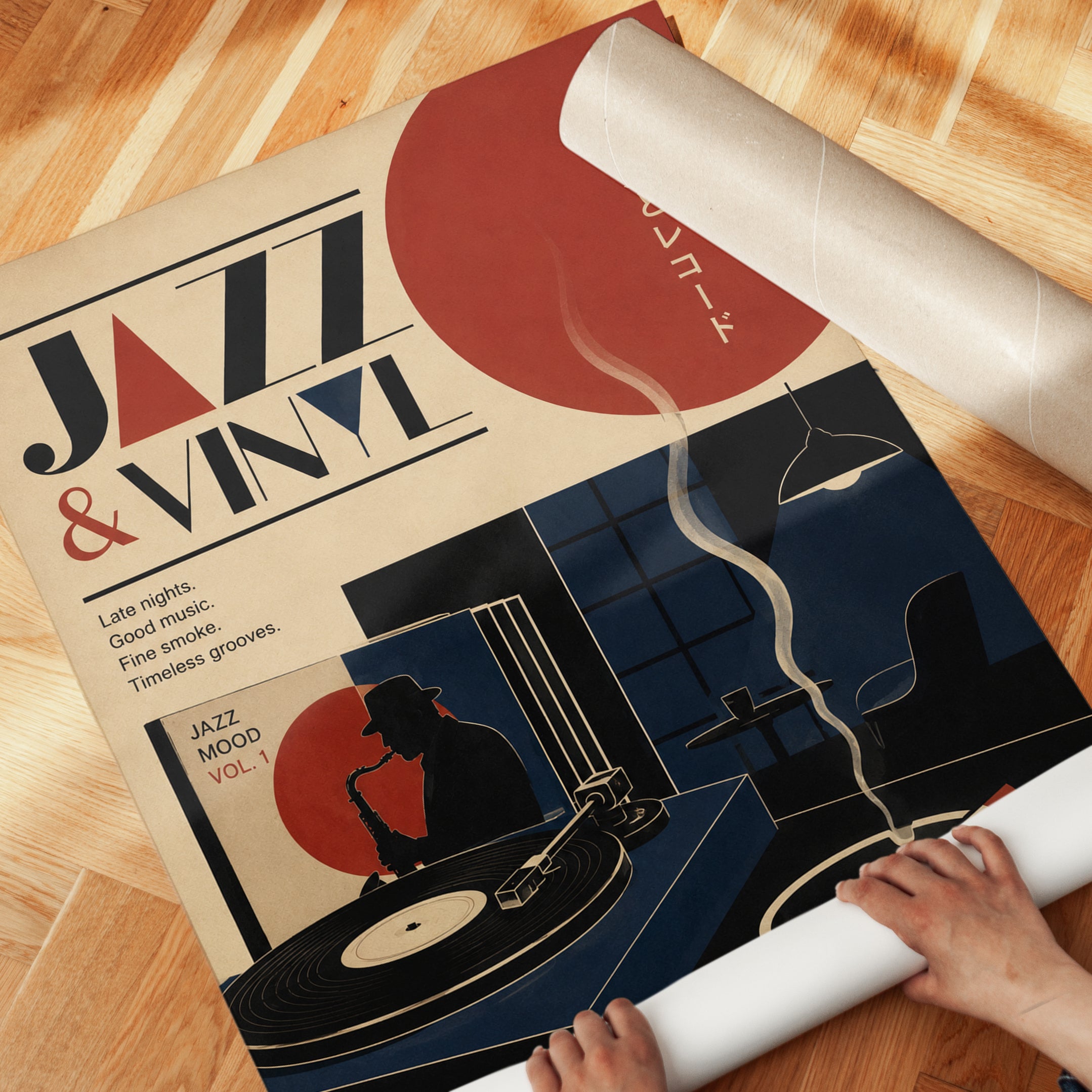 Jazz Vinyl Poster – Music Room Wall Art - detail