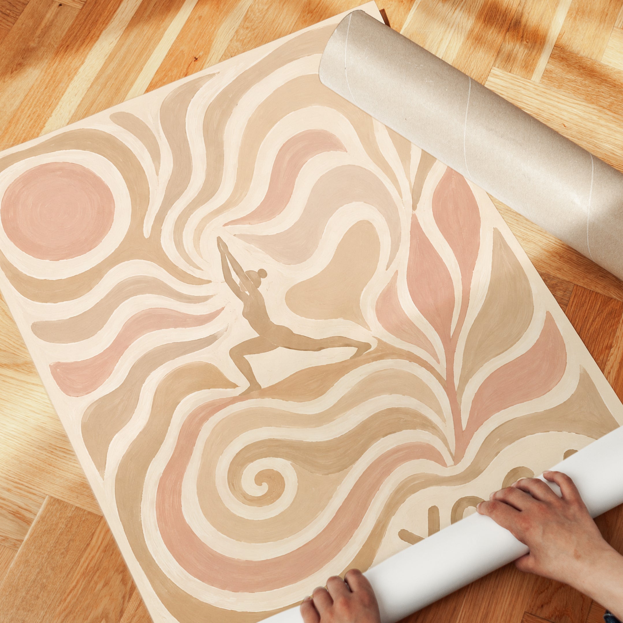 Yoga Wall Art – Meditation Room Decor - detail