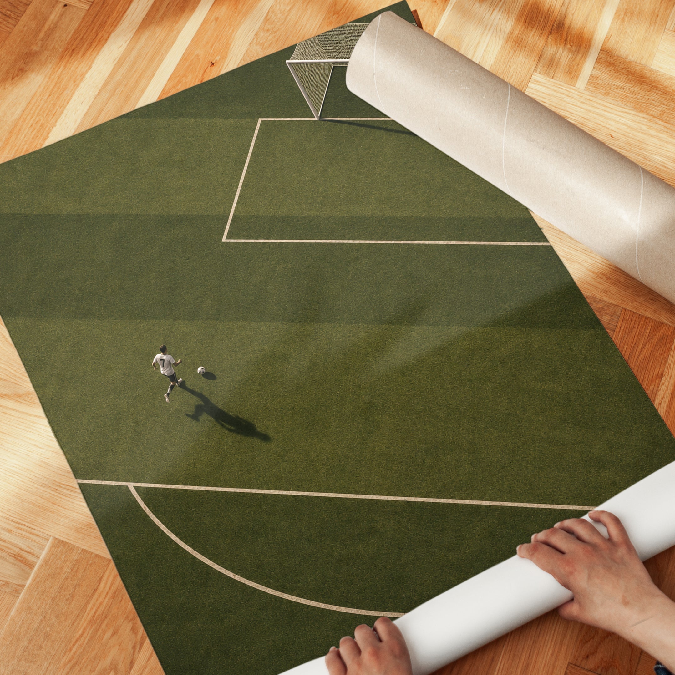 Soccer Field Wall Art – Football Pitch Poster - detail