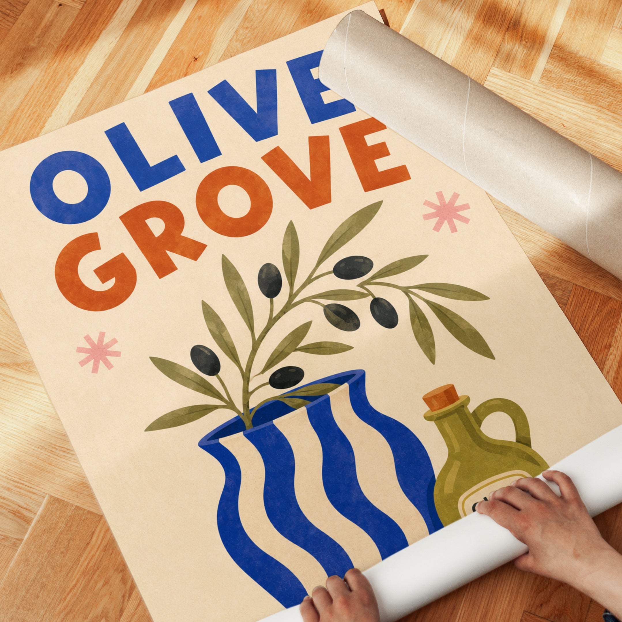 Olive Grove Kitchen Art - detail
