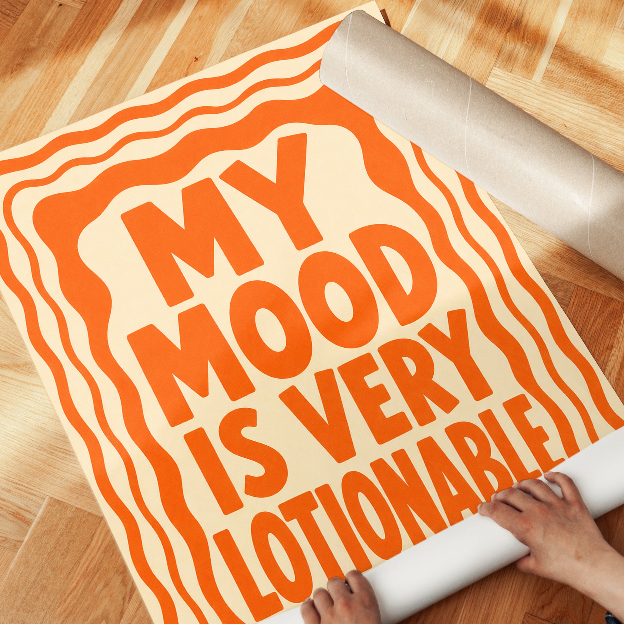 Retro Typography Print - detail