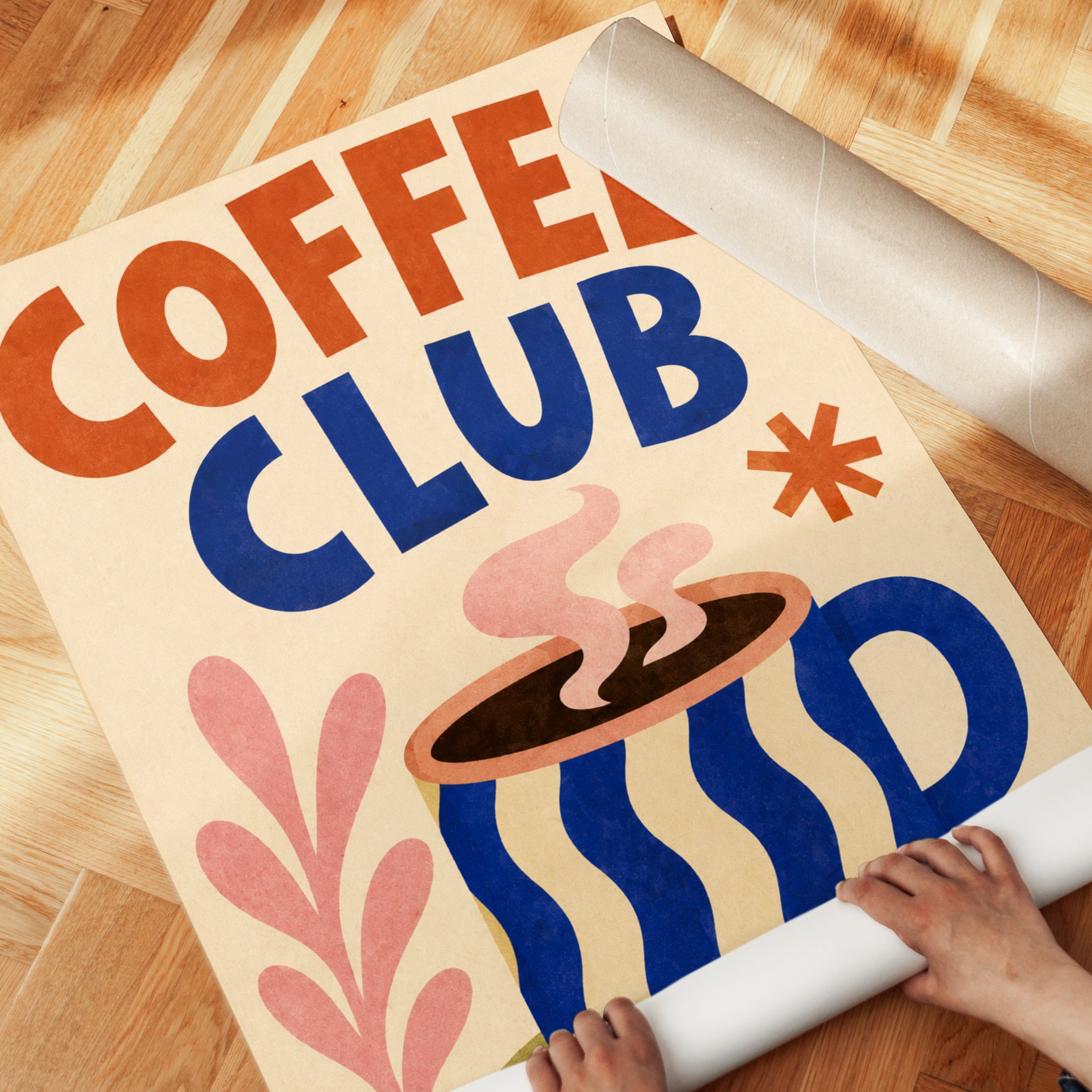 Coffee Bar Wall Art – Retro Kitchen Print - detail
