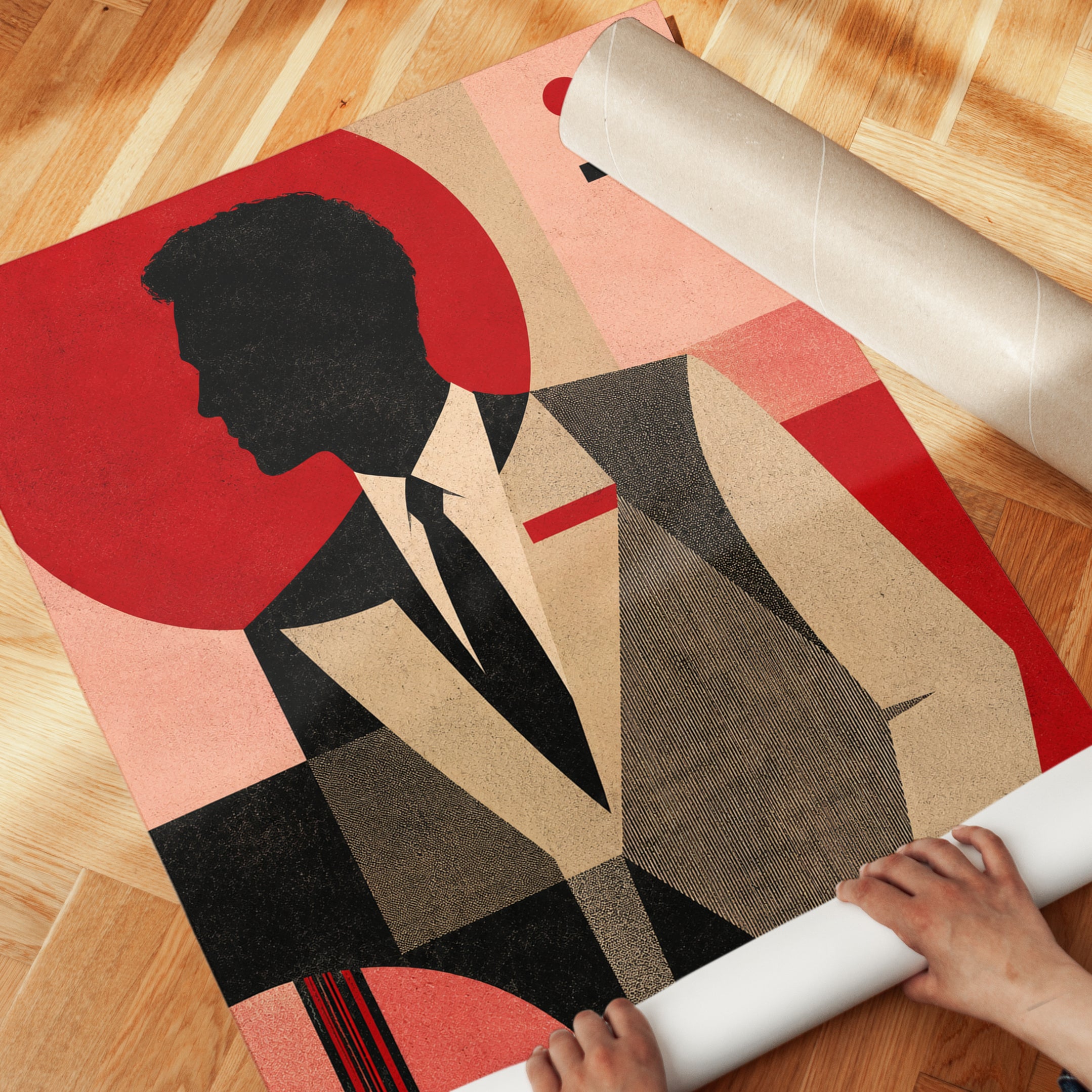 Mid Century Modern Poster – Retro Portrait Print - detail