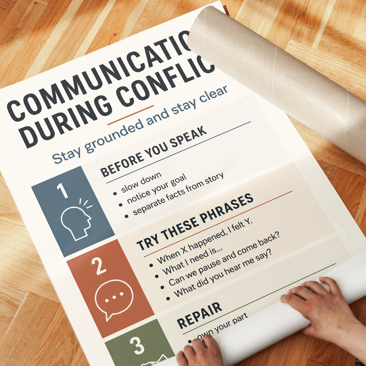Conflict Communication Print - detail