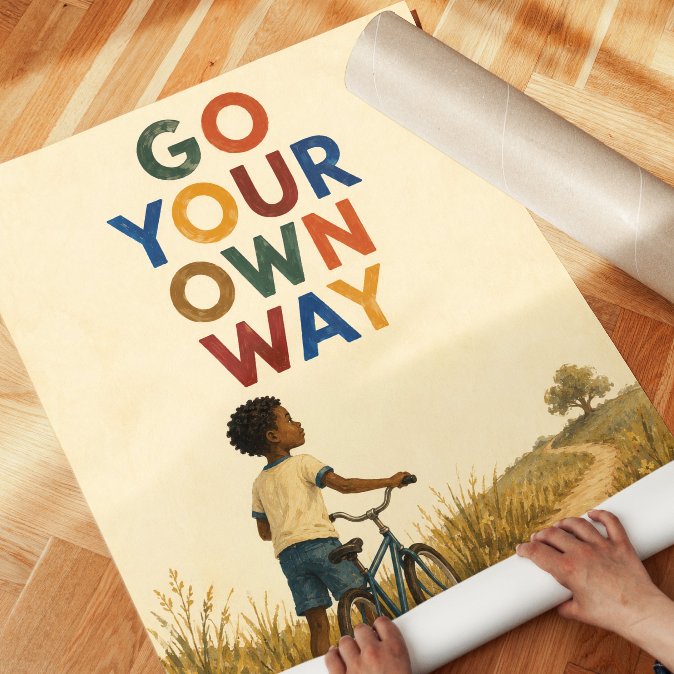 Motivational Kids Room Wall Art - detail