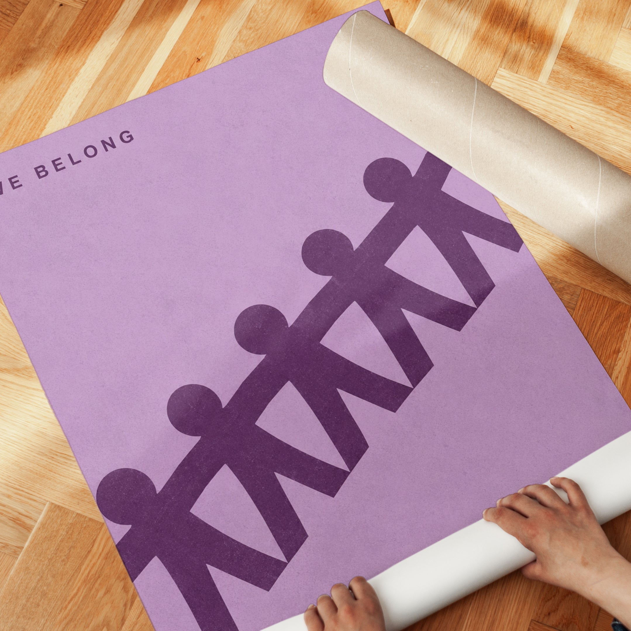 We Belong Wall Art – Inclusivity Print - detail