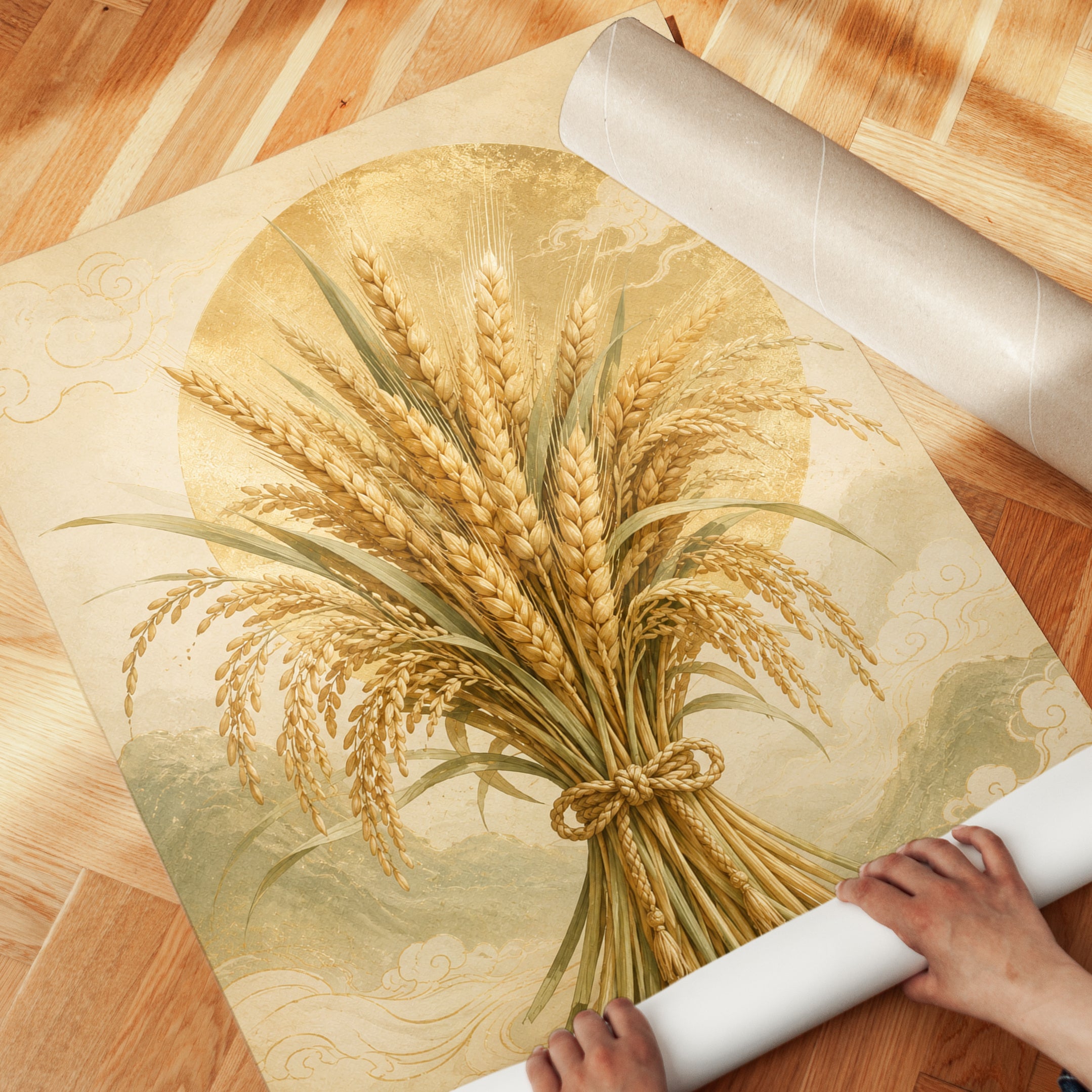 Wheat Wall Art – Harvest Print - detail