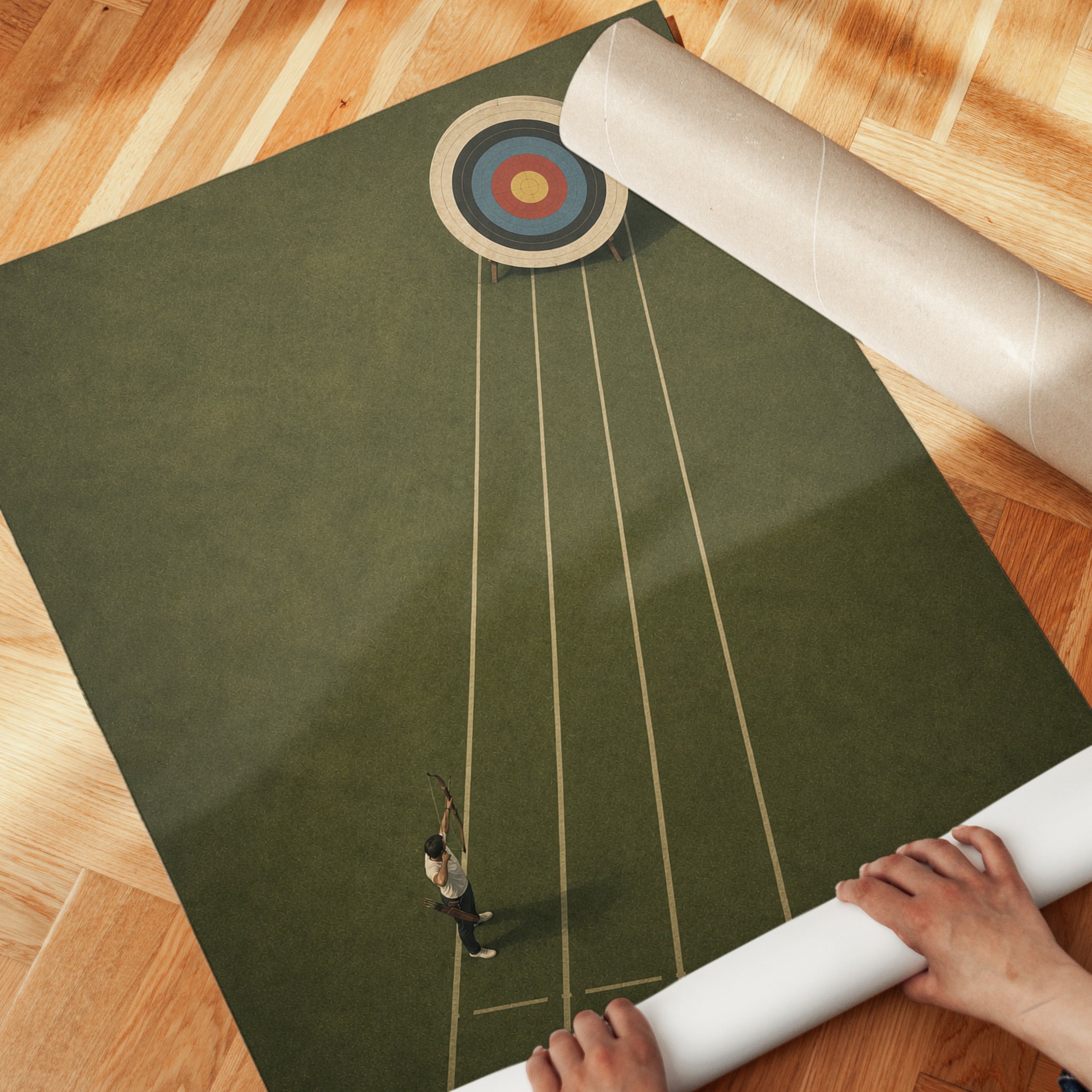 Archery Wall Art – Minimalist Sports Print - detail