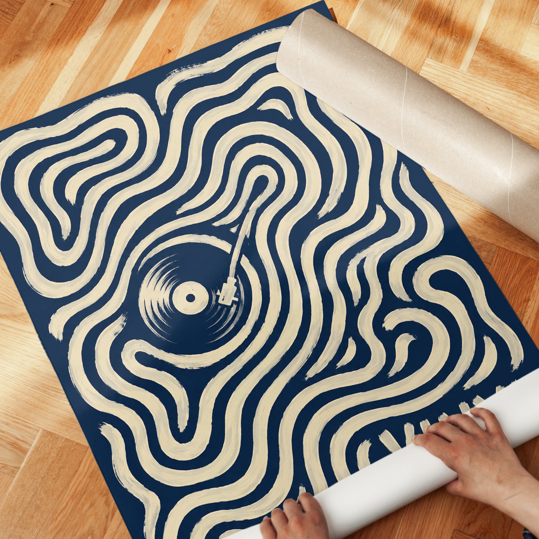 Vinyl Record Wall Art – Music Lover Print - detail