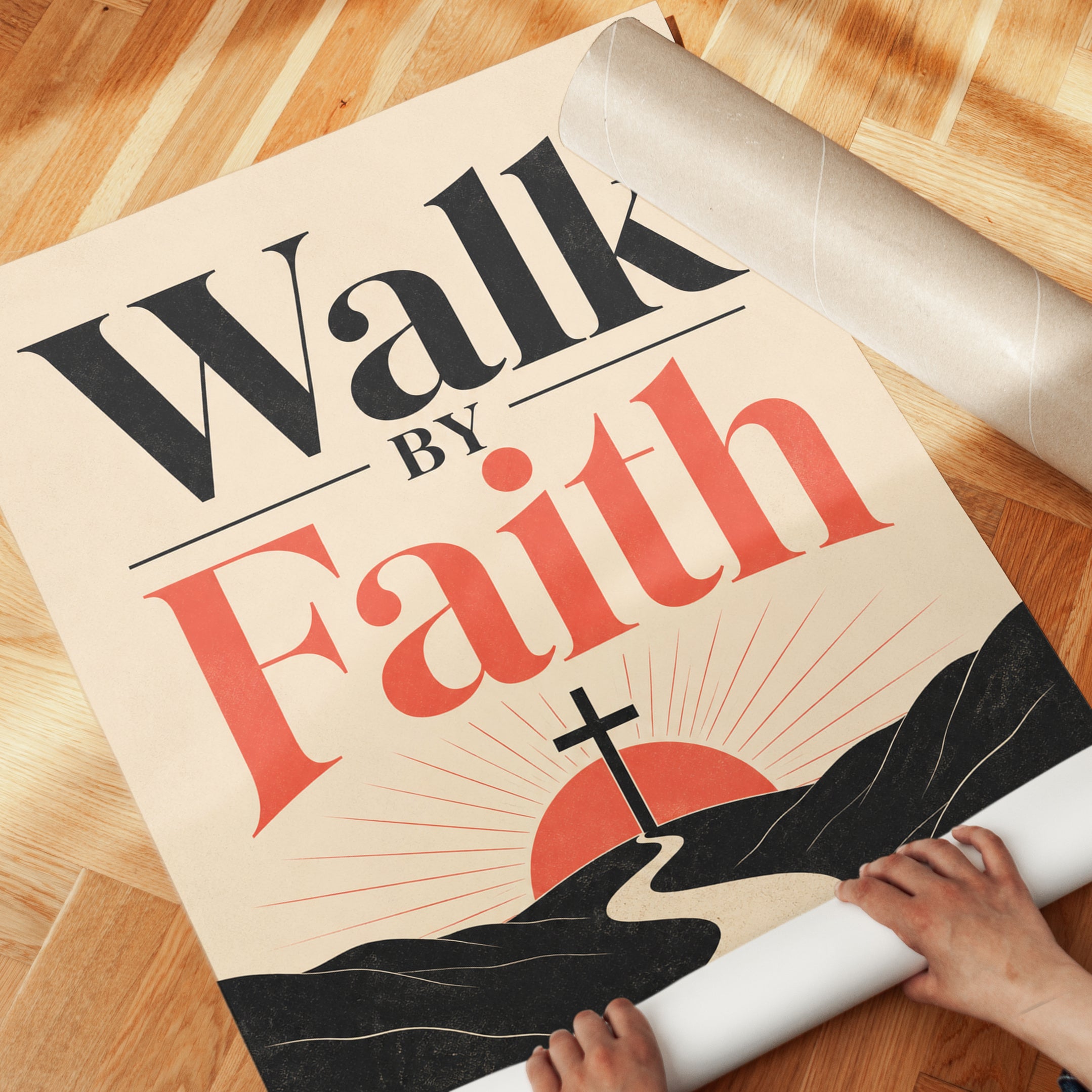 Faith Wall Art – Walk by Faith Print - detail