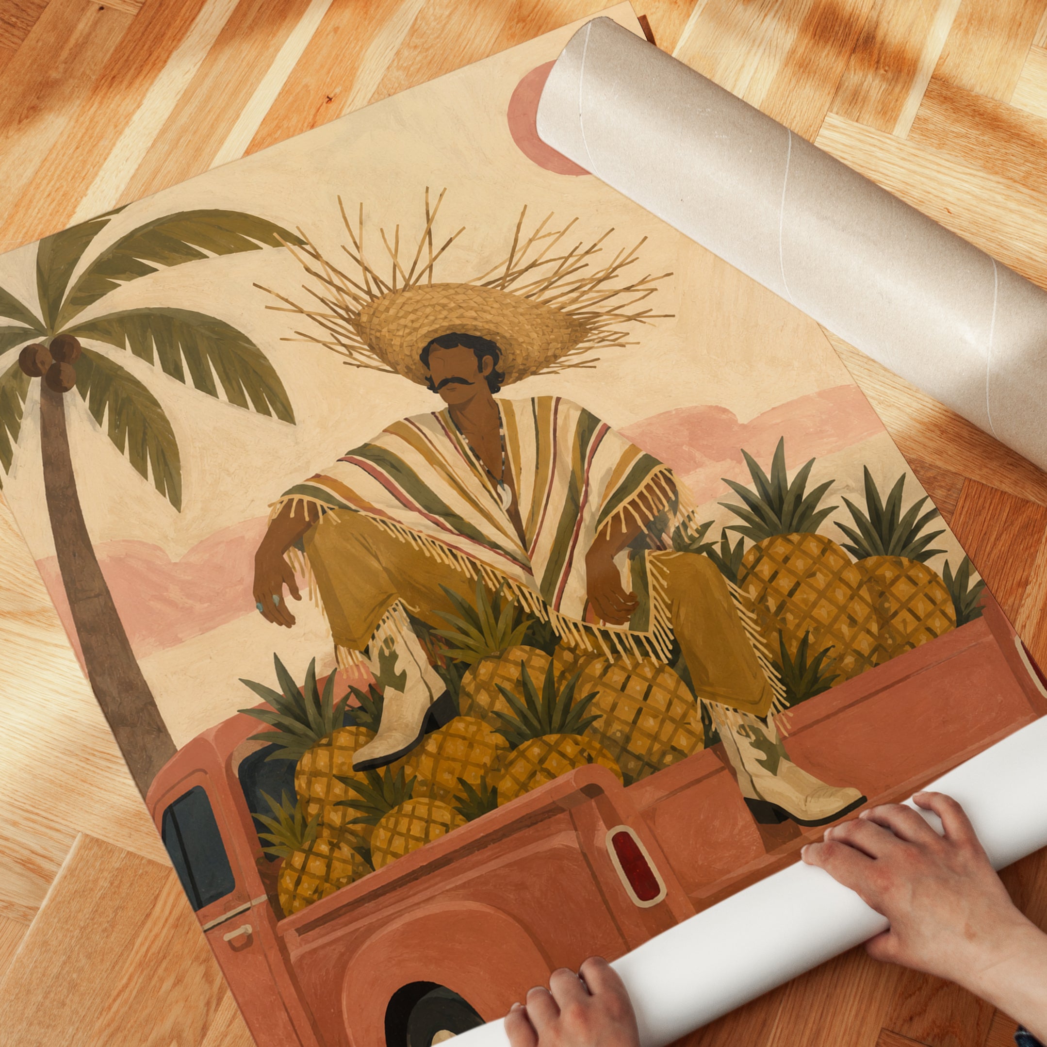 Tropical Vintage Poster - detail