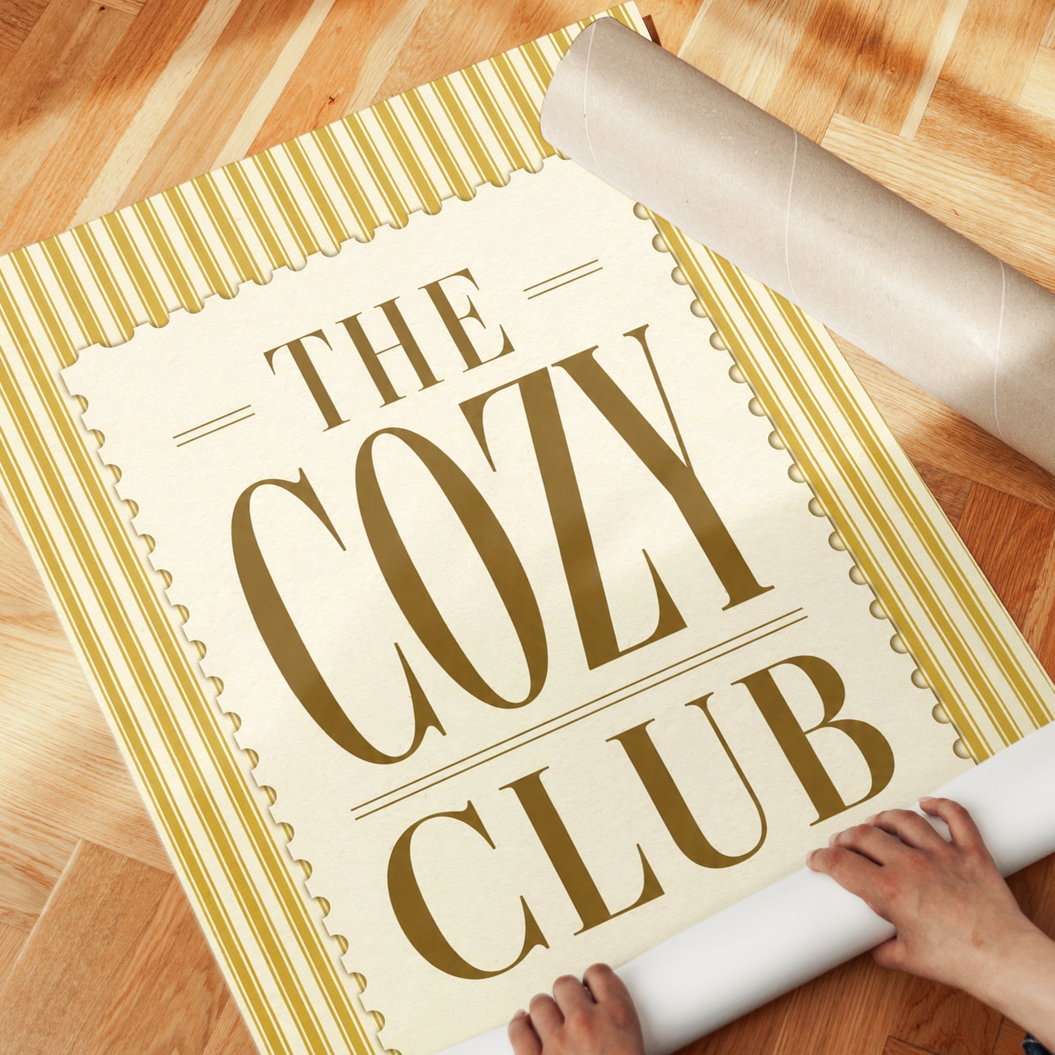Cozy Typography Print – Warm Home Decor - detail
