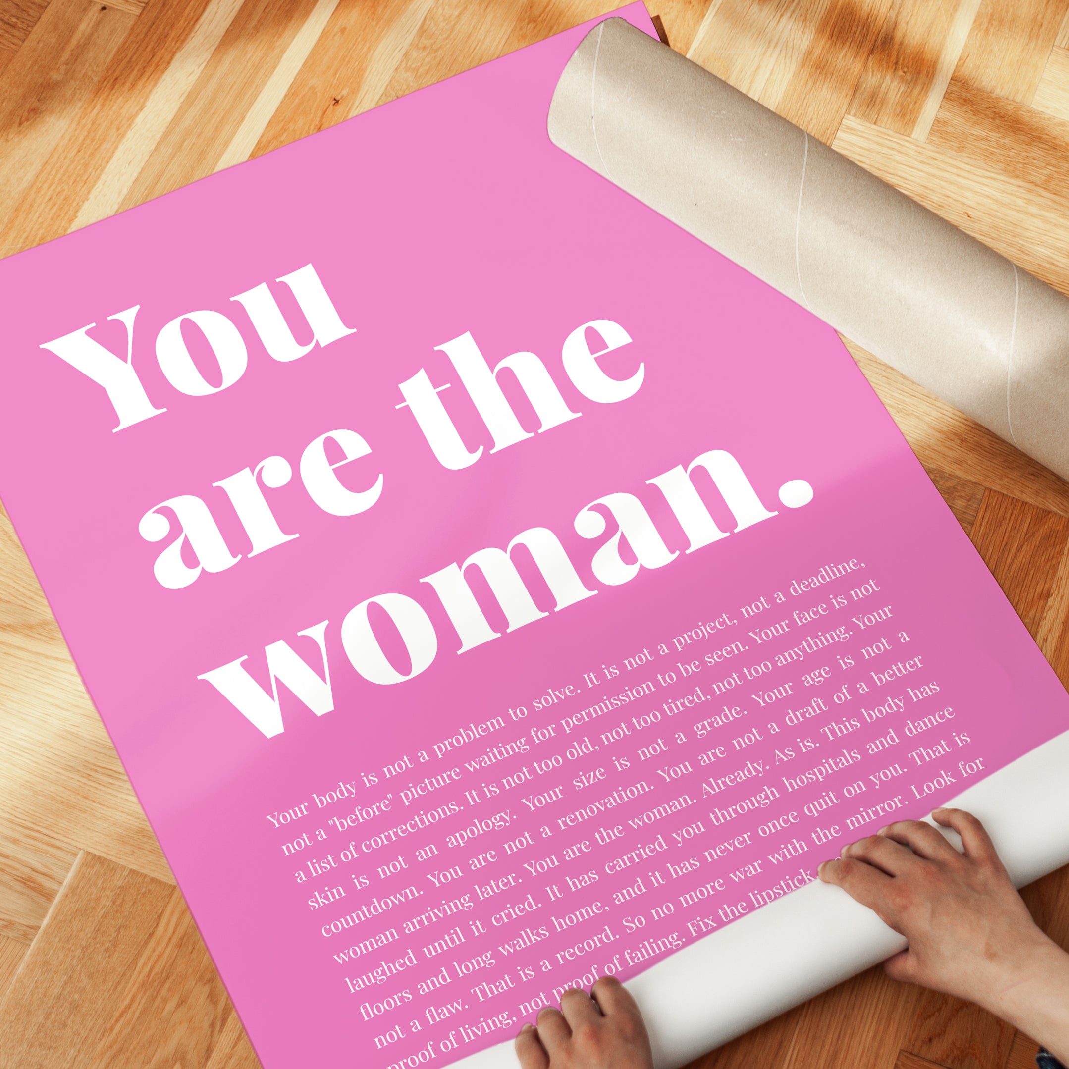 Empowerment Wall Art – Feminist Quote Print - detail