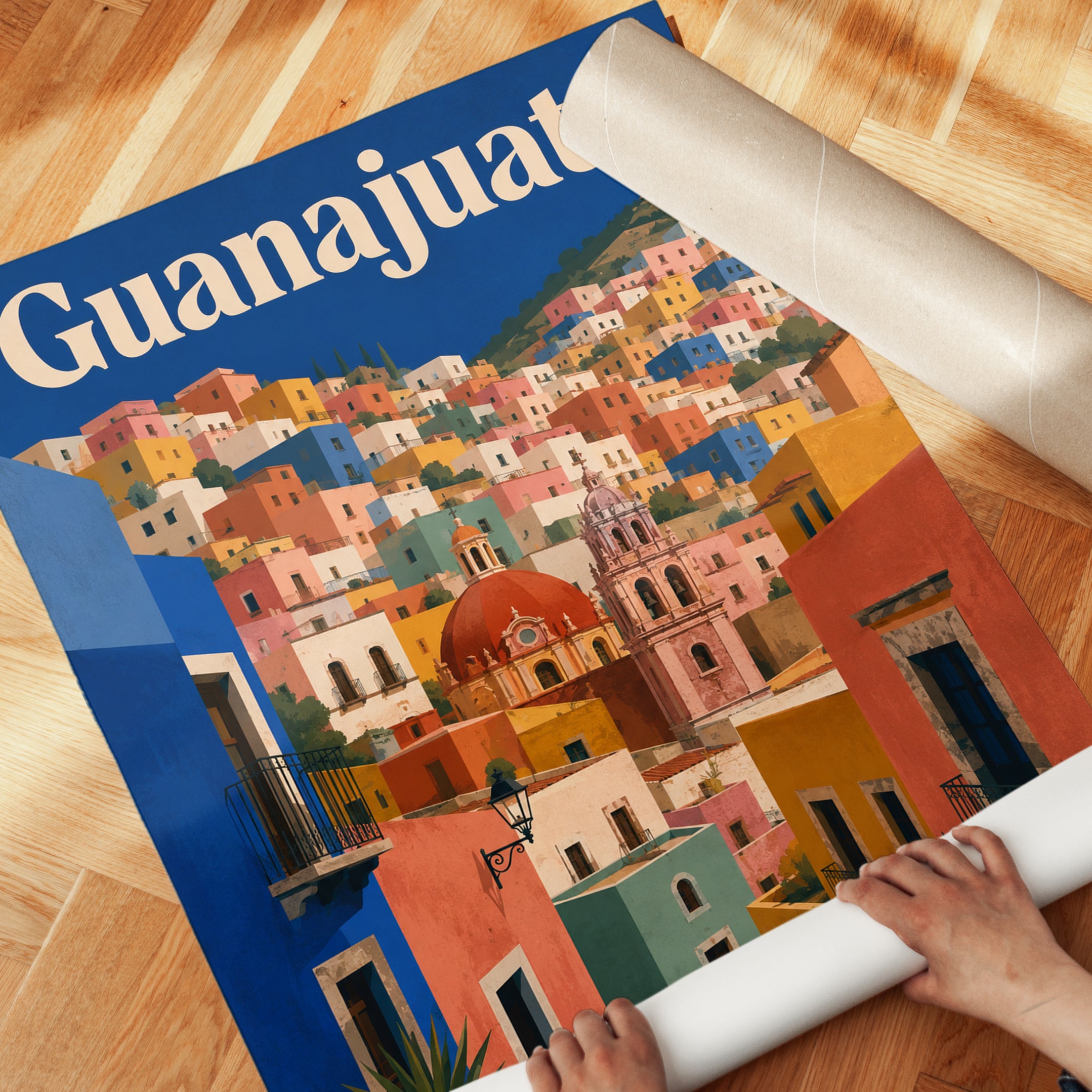 Guanajuato Travel Poster - detail