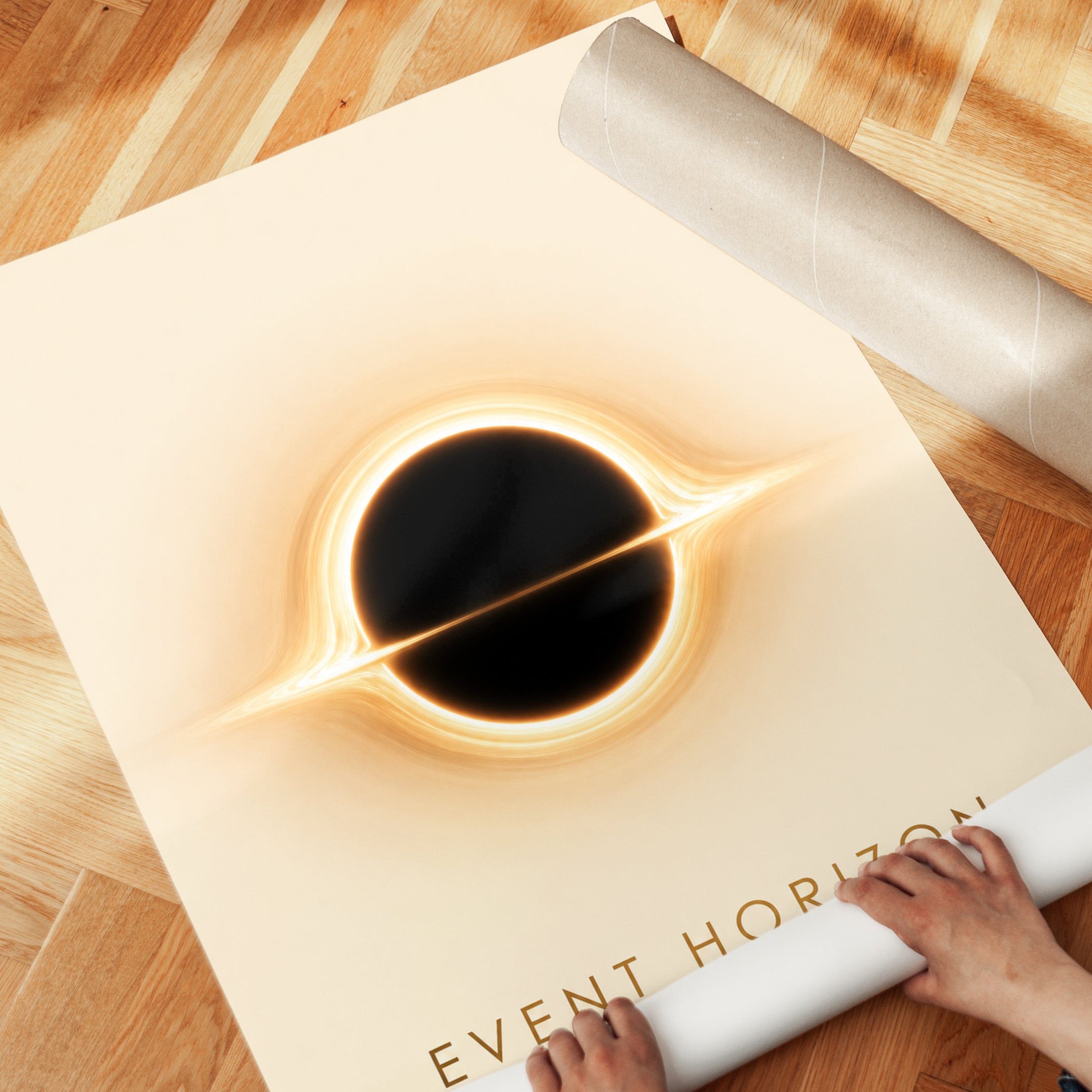 Black Hole Wall Art – Event Horizon Print - detail