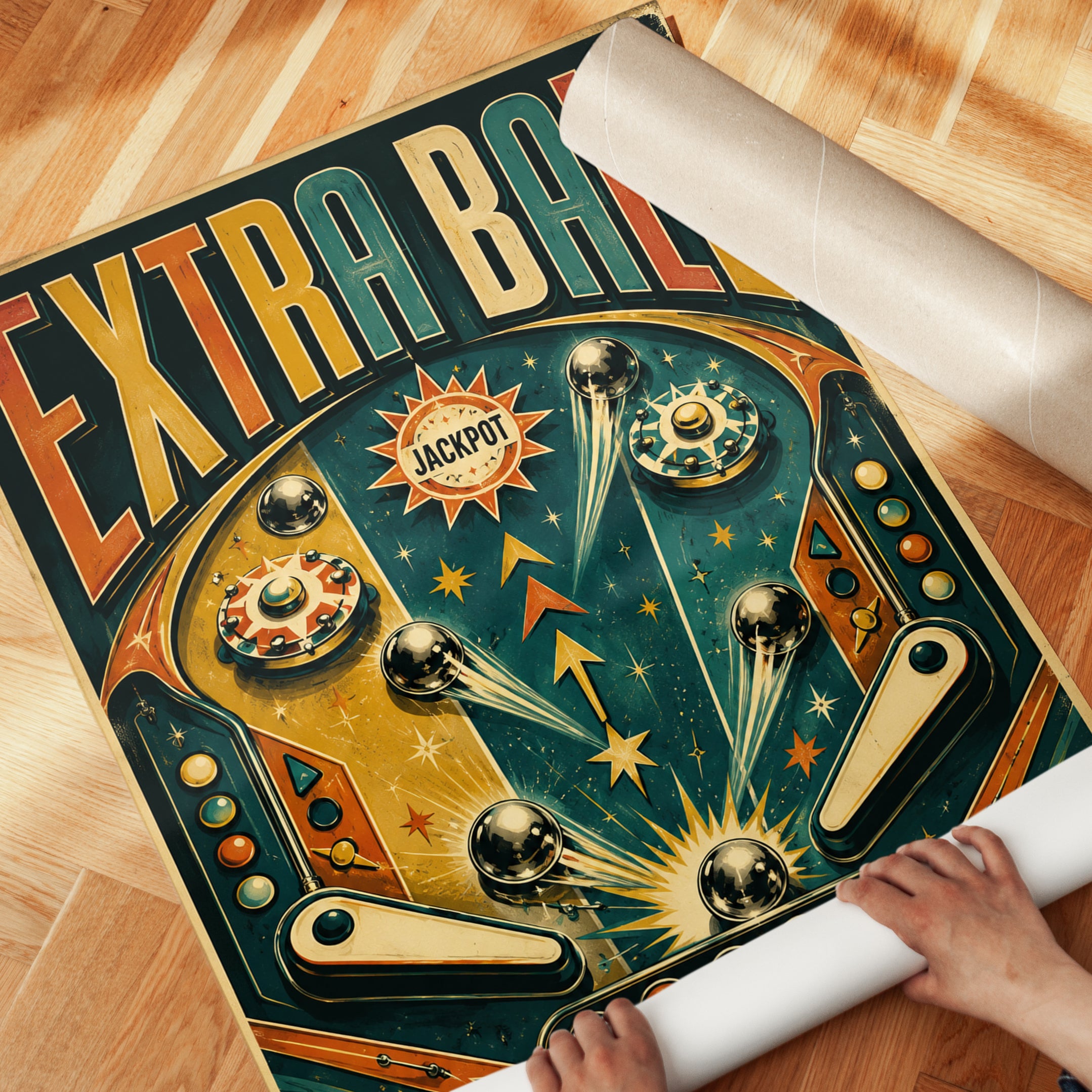 Pinball Machine Poster - detail