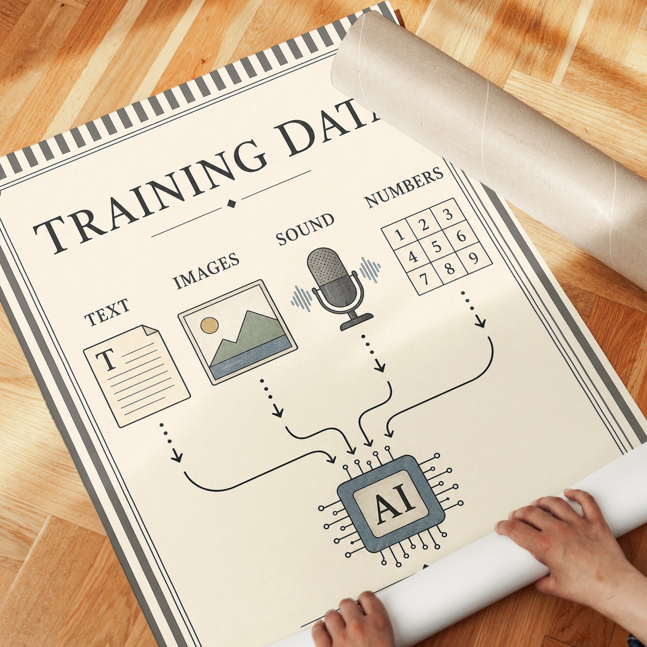 Machine Learning Poster – AI Training Data Print - detail